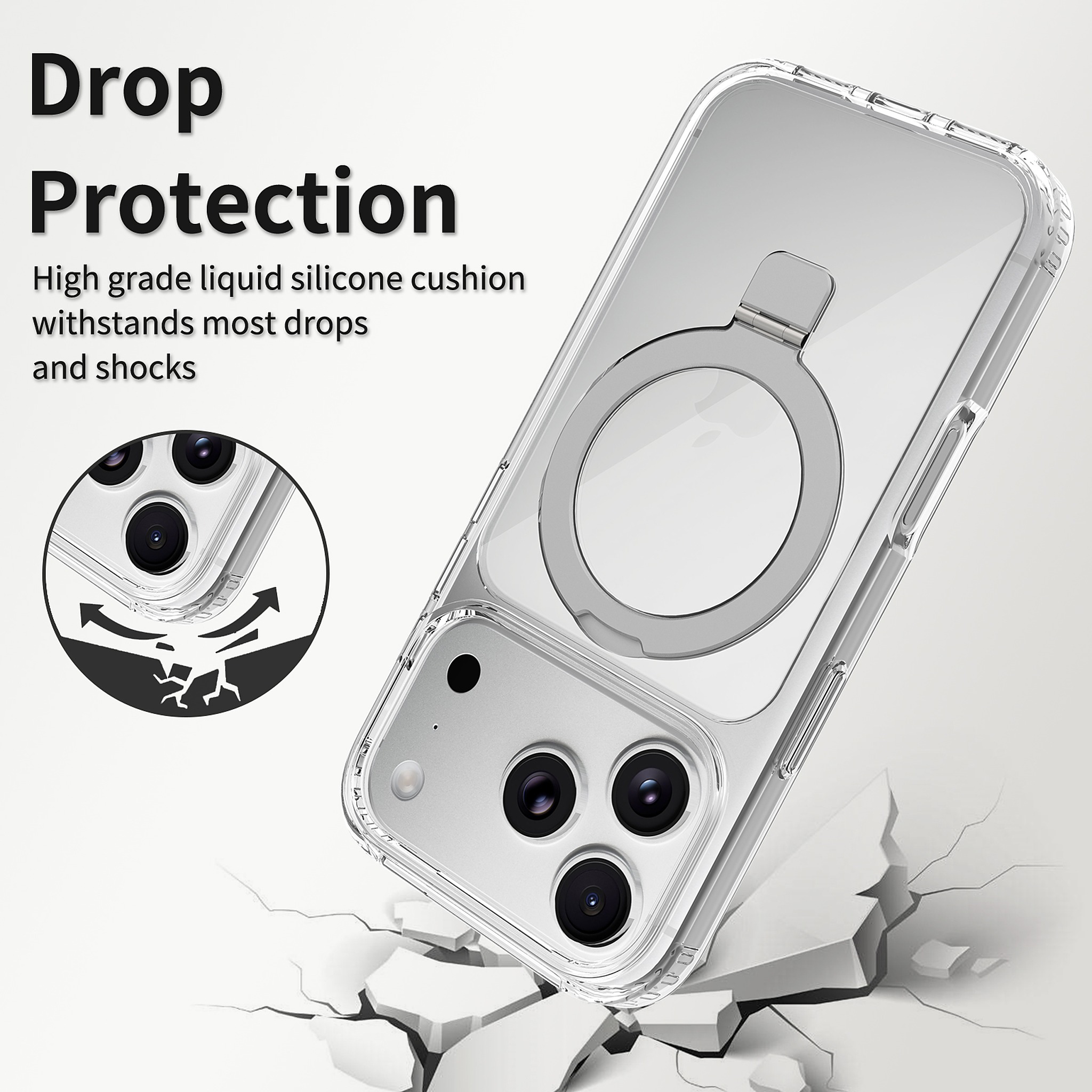 SendaFit Clear Racket-Stand Case for iPhone 17 Pro & 18 Pro detail 8