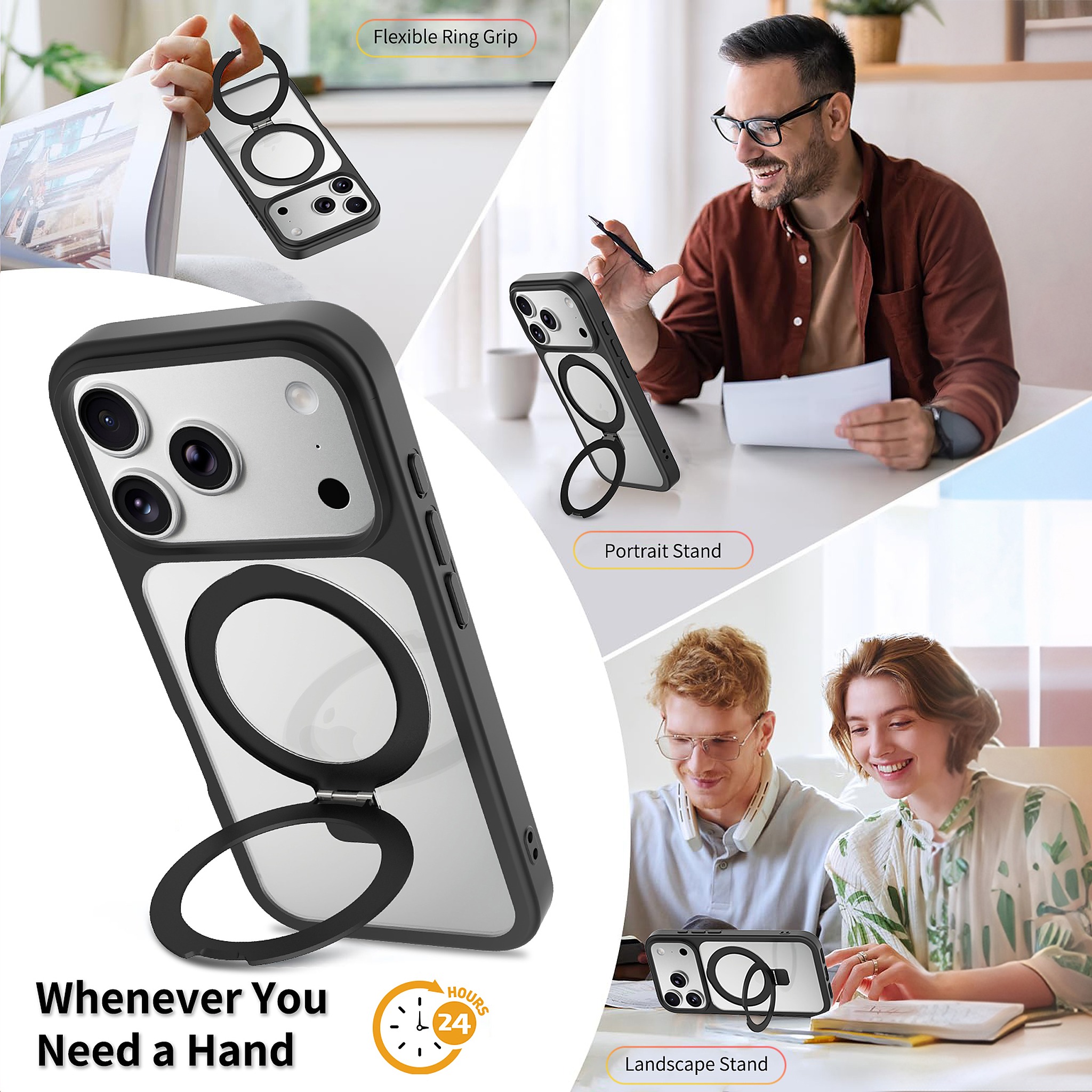 SendaFit Clear Racket-Stand Case for iPhone 17 Pro & 18 Pro detail 9