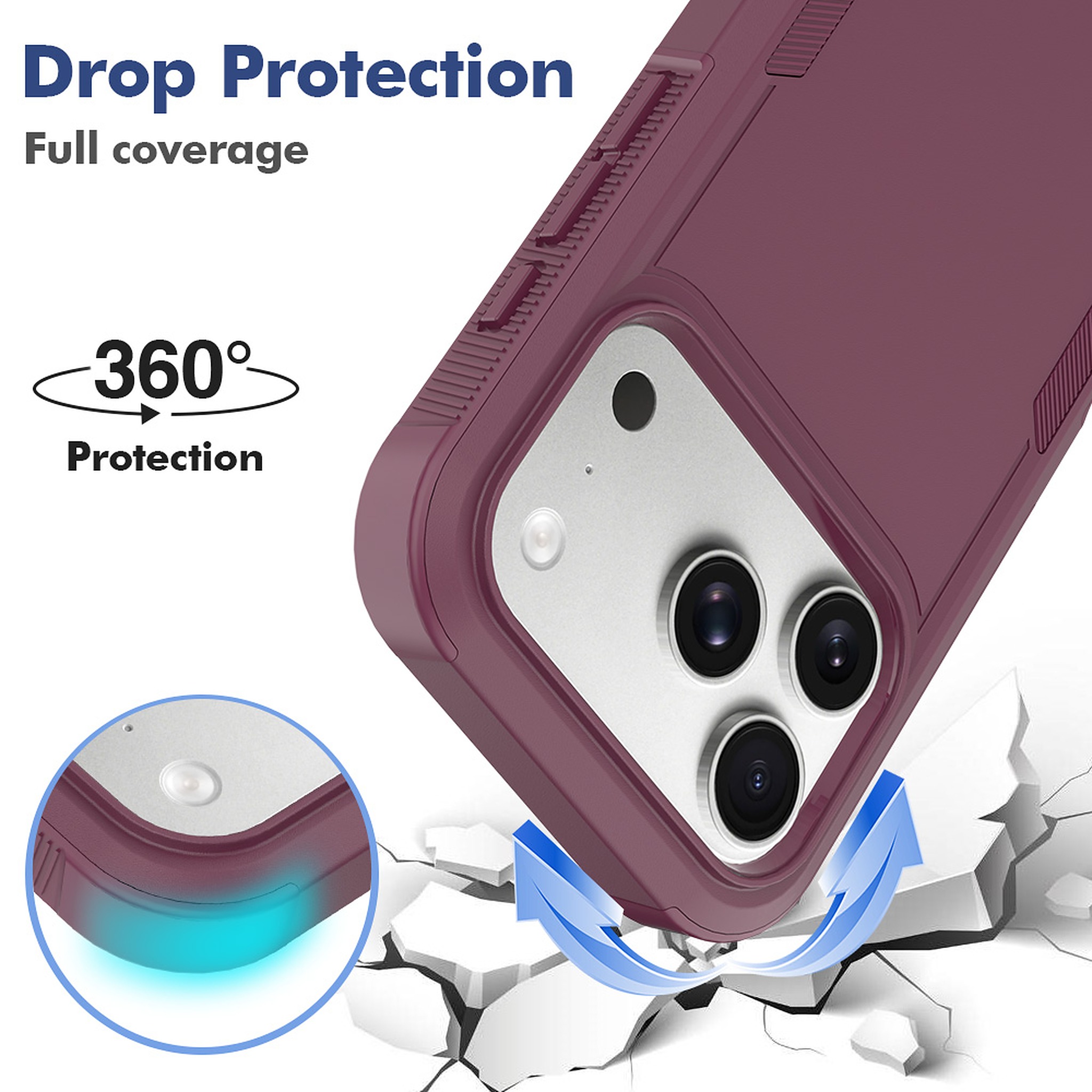 SendaFit Rugged Dual-Layer Case for iPhone 17 Pro & 18 Pro detail 14