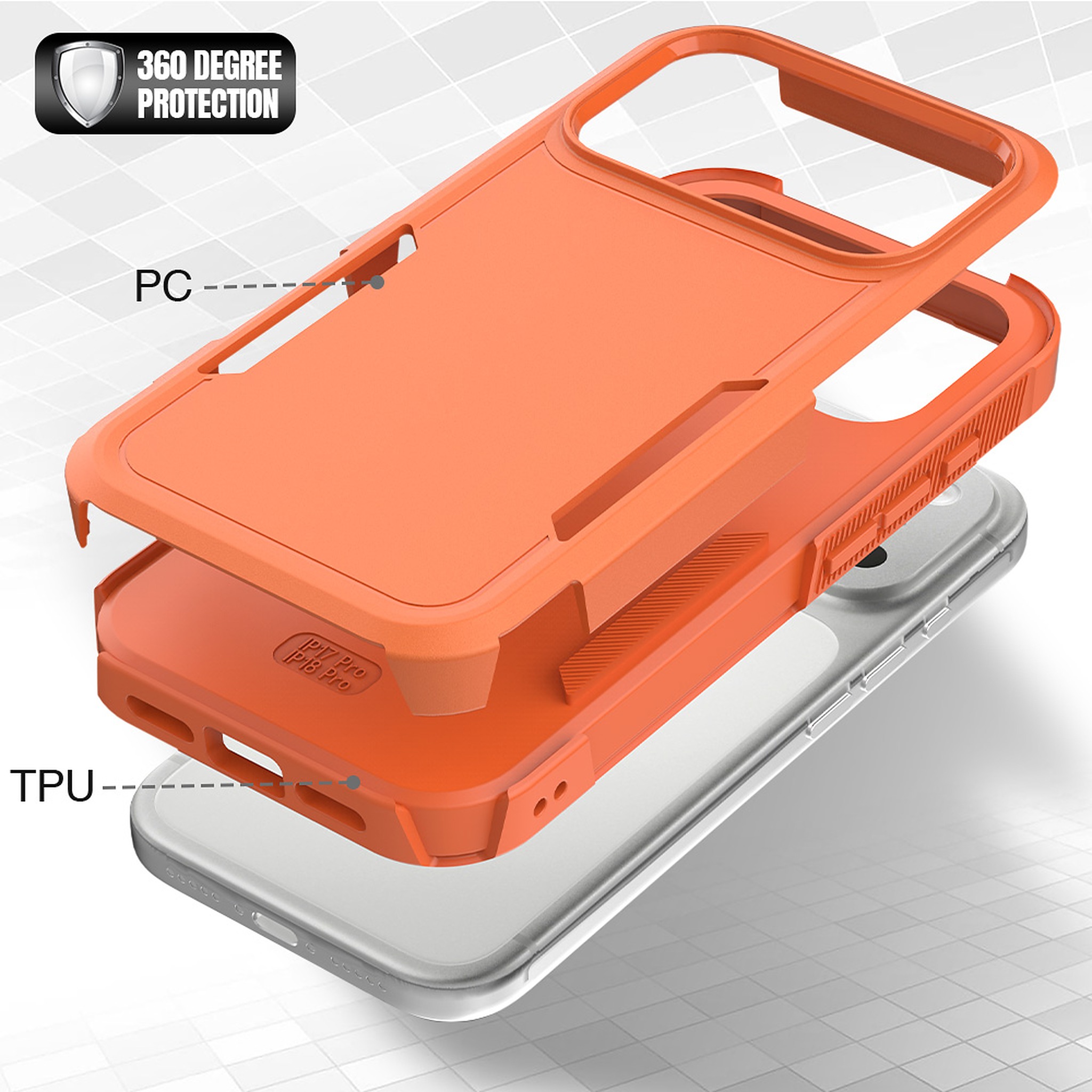 SendaFit Rugged Dual-Layer Case for iPhone 17 Pro & 18 Pro detail 17