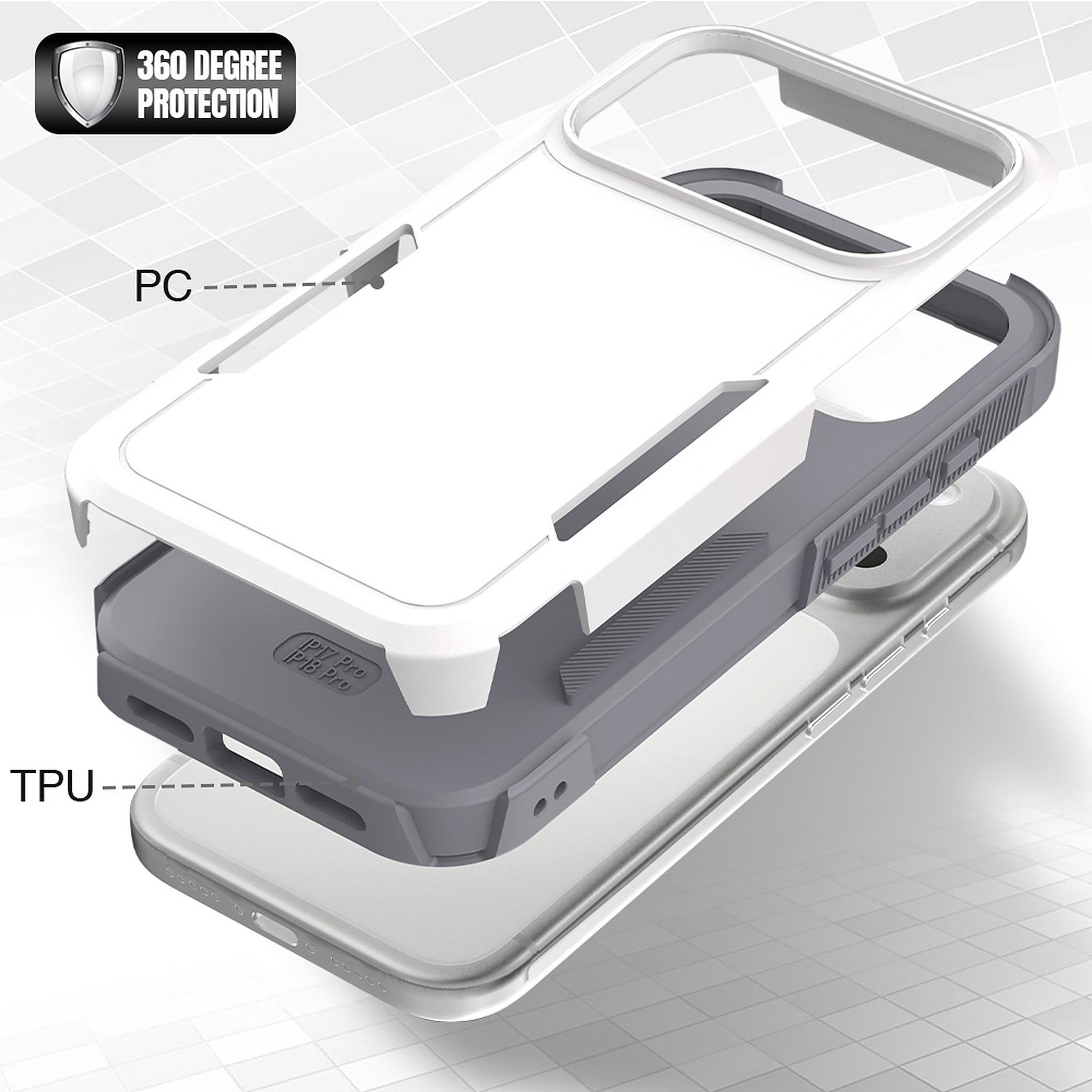 SendaFit Rugged Dual-Layer Case for iPhone 17 Pro & 18 Pro detail 22