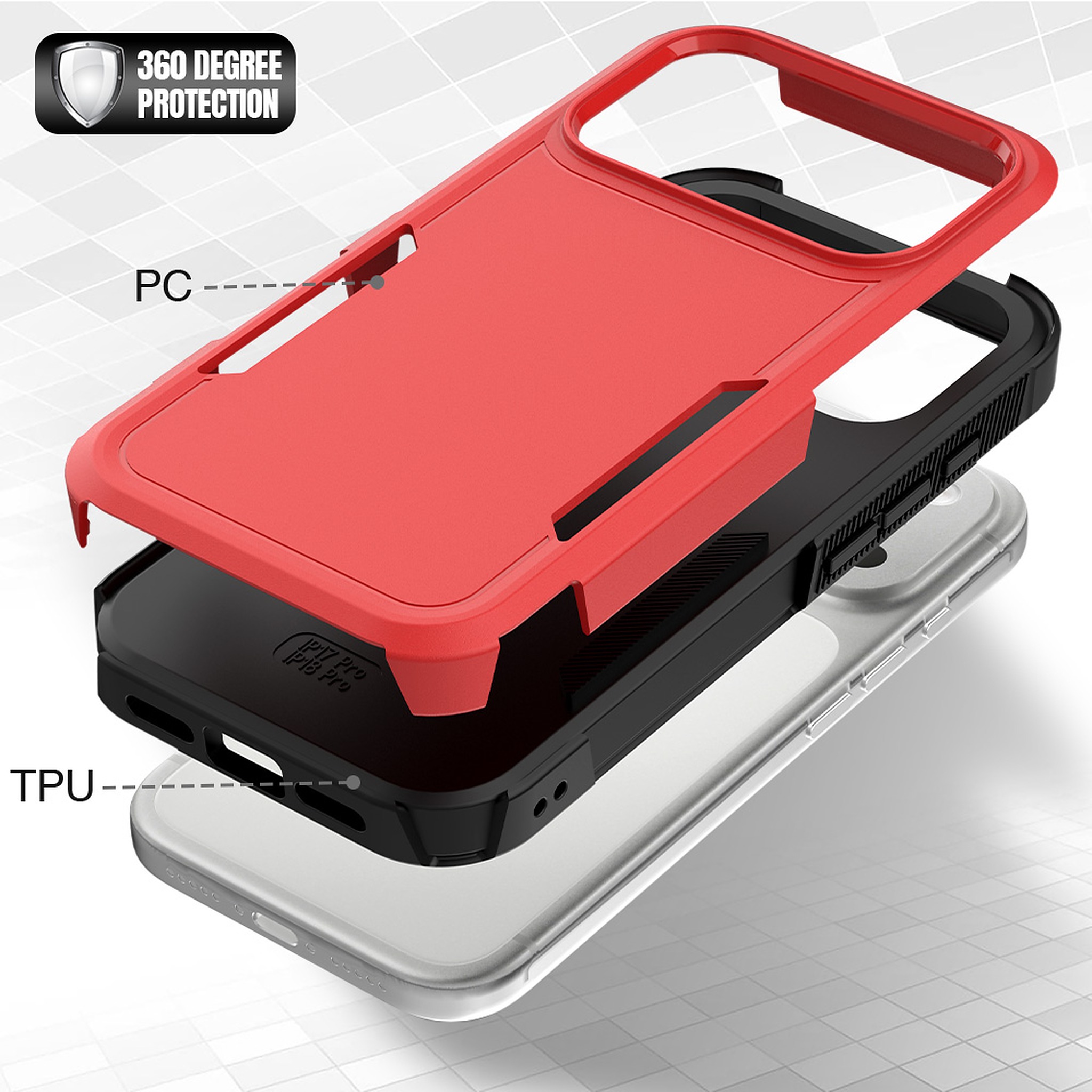 SendaFit Rugged Dual-Layer Case for iPhone 17 Pro & 18 Pro detail 37