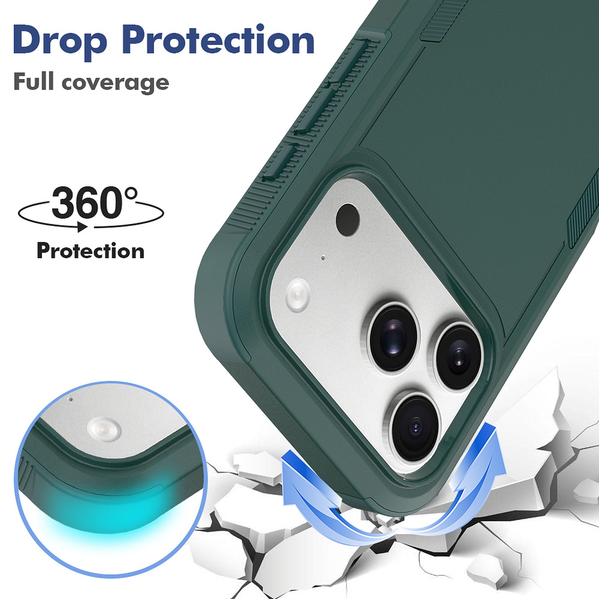 SendaFit Rugged Dual-Layer Case for iPhone 17 Pro & 18 Pro detail 4