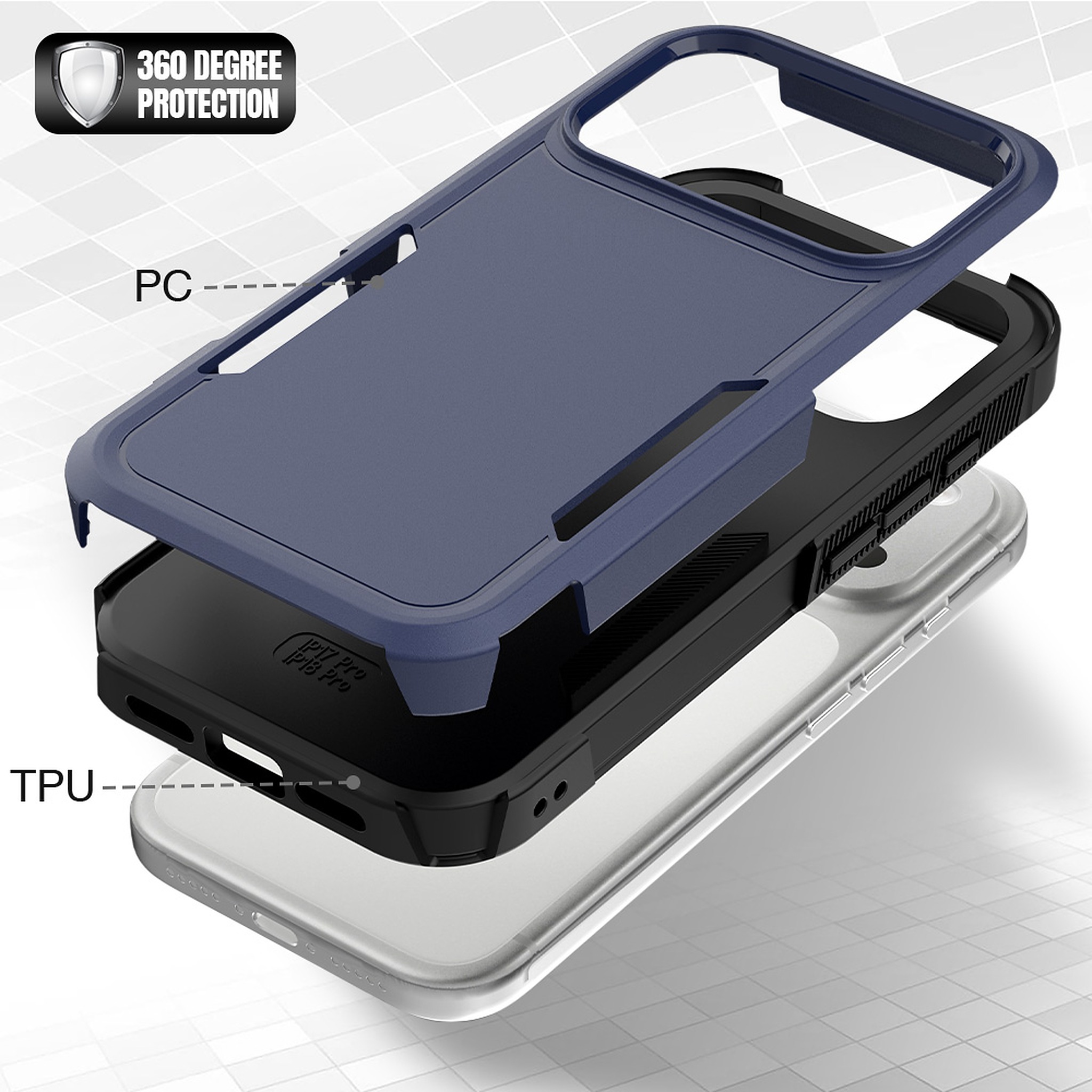 SendaFit Rugged Dual-Layer Case for iPhone 17 Pro & 18 Pro detail 7