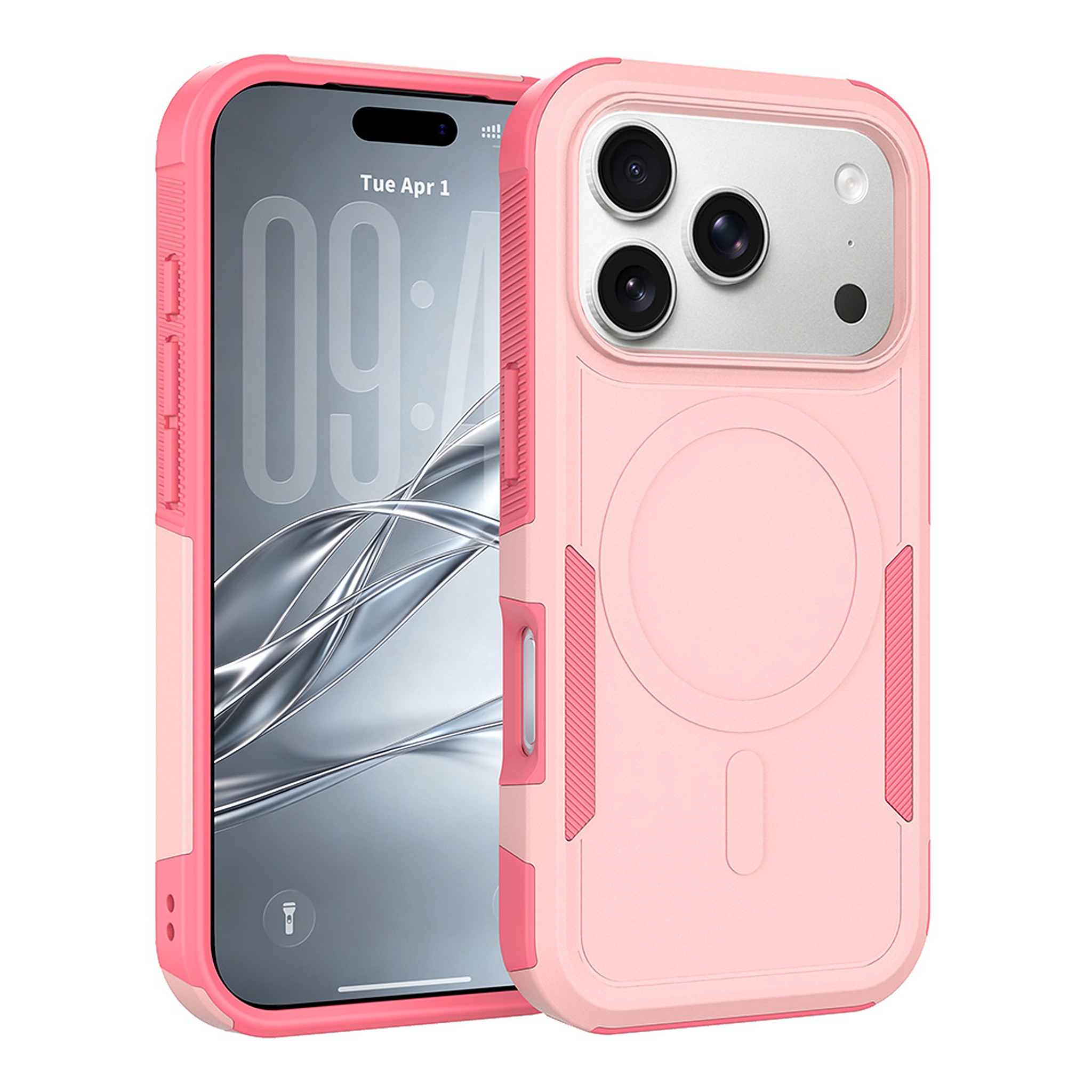 SendaFit Rugged Dual-Layer MagSafe Case for iPhone 18 Pro (Fits iPhone 17 Pro) - Pink