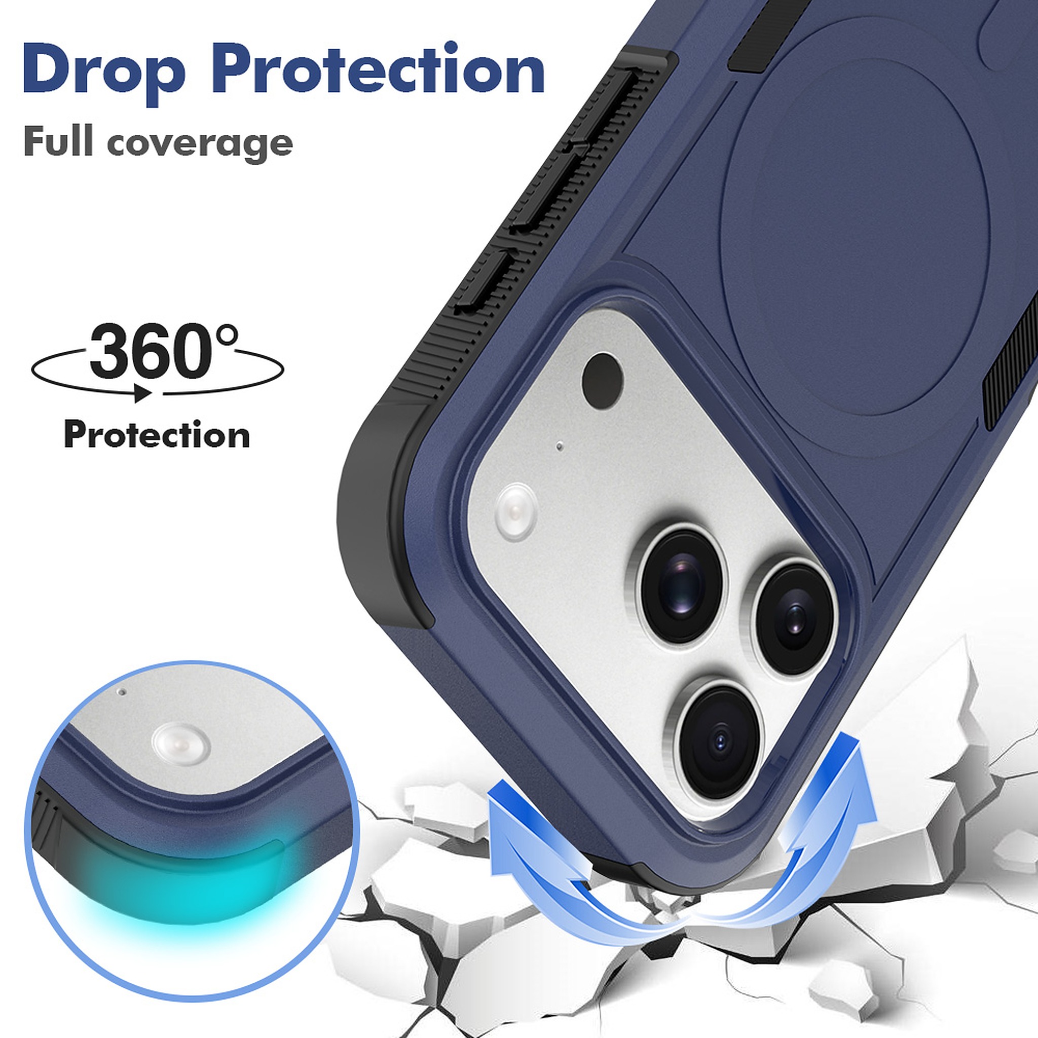 SendaFit Rugged Dual-Layer MagSafe Case for iPhone 17 Pro & 18 Pro detail 10
