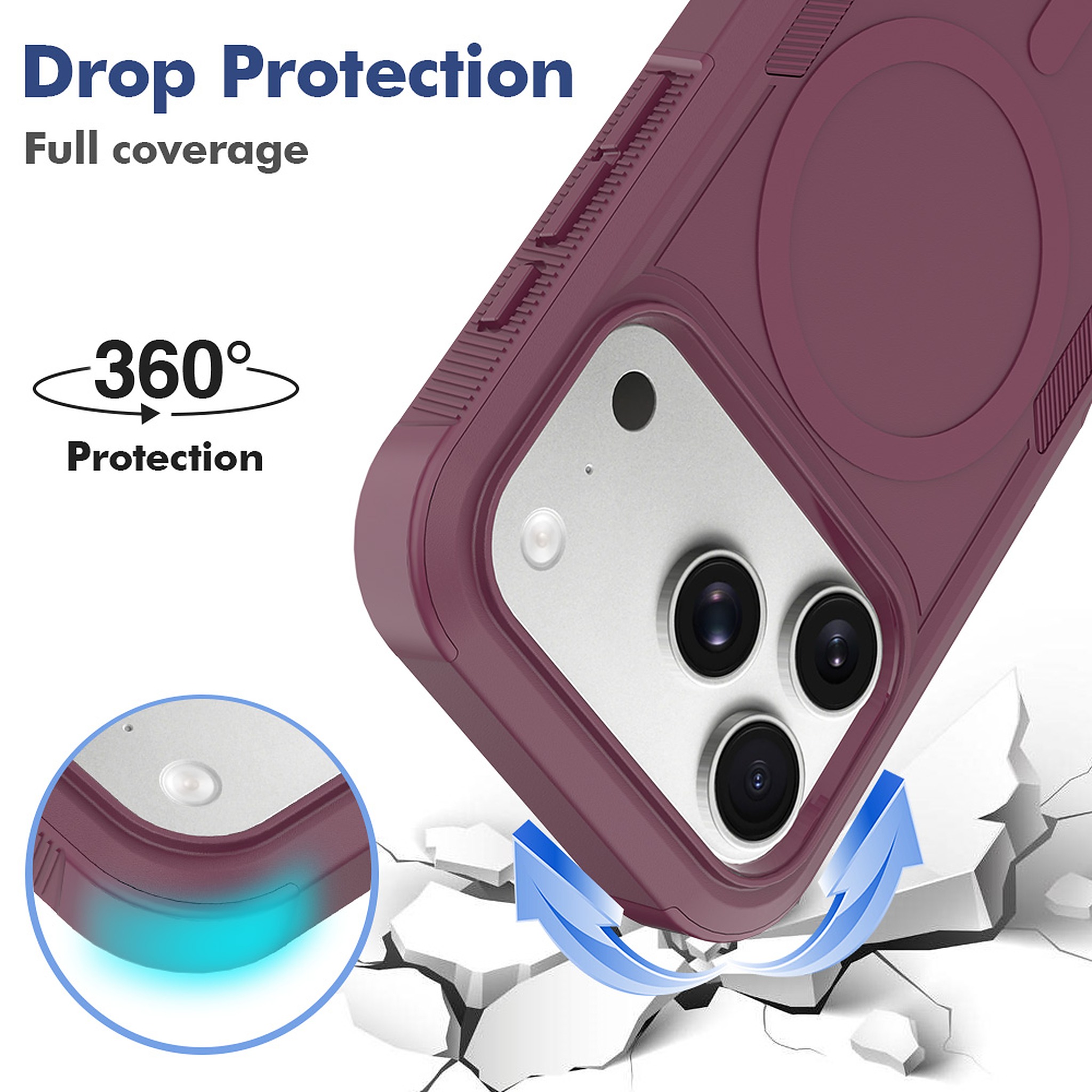 SendaFit Rugged Dual-Layer MagSafe Case for iPhone 17 Pro & 18 Pro detail 16