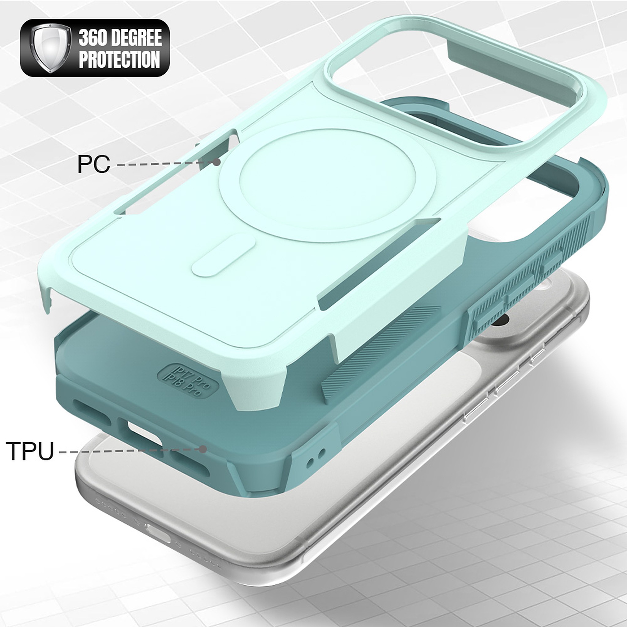 SendaFit Rugged Dual-Layer MagSafe Case for iPhone 17 Pro & 18 Pro detail 50