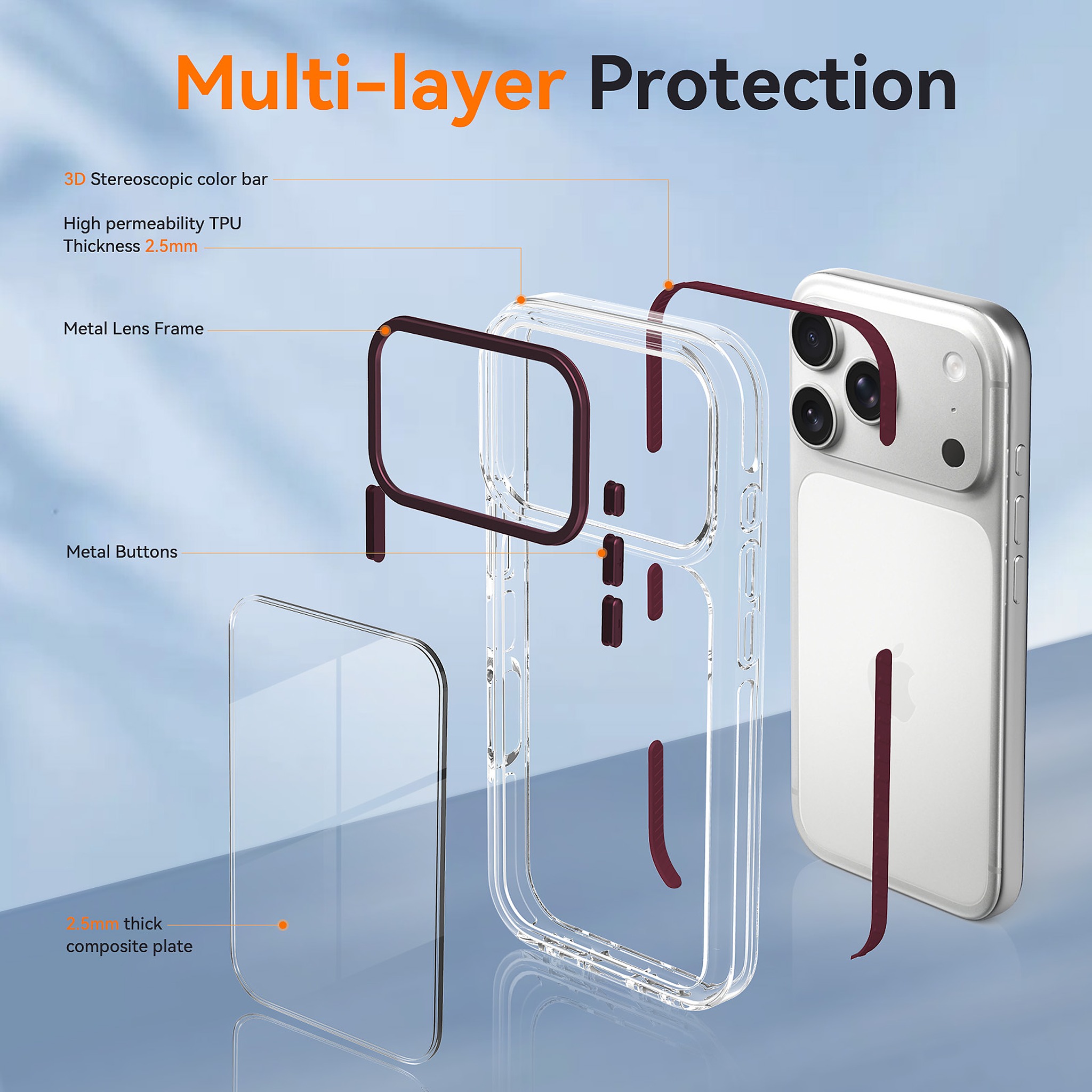 SendaFit Iridescent Two-Tone Case for iPhone 17 Pro & 18 Pro detail 9