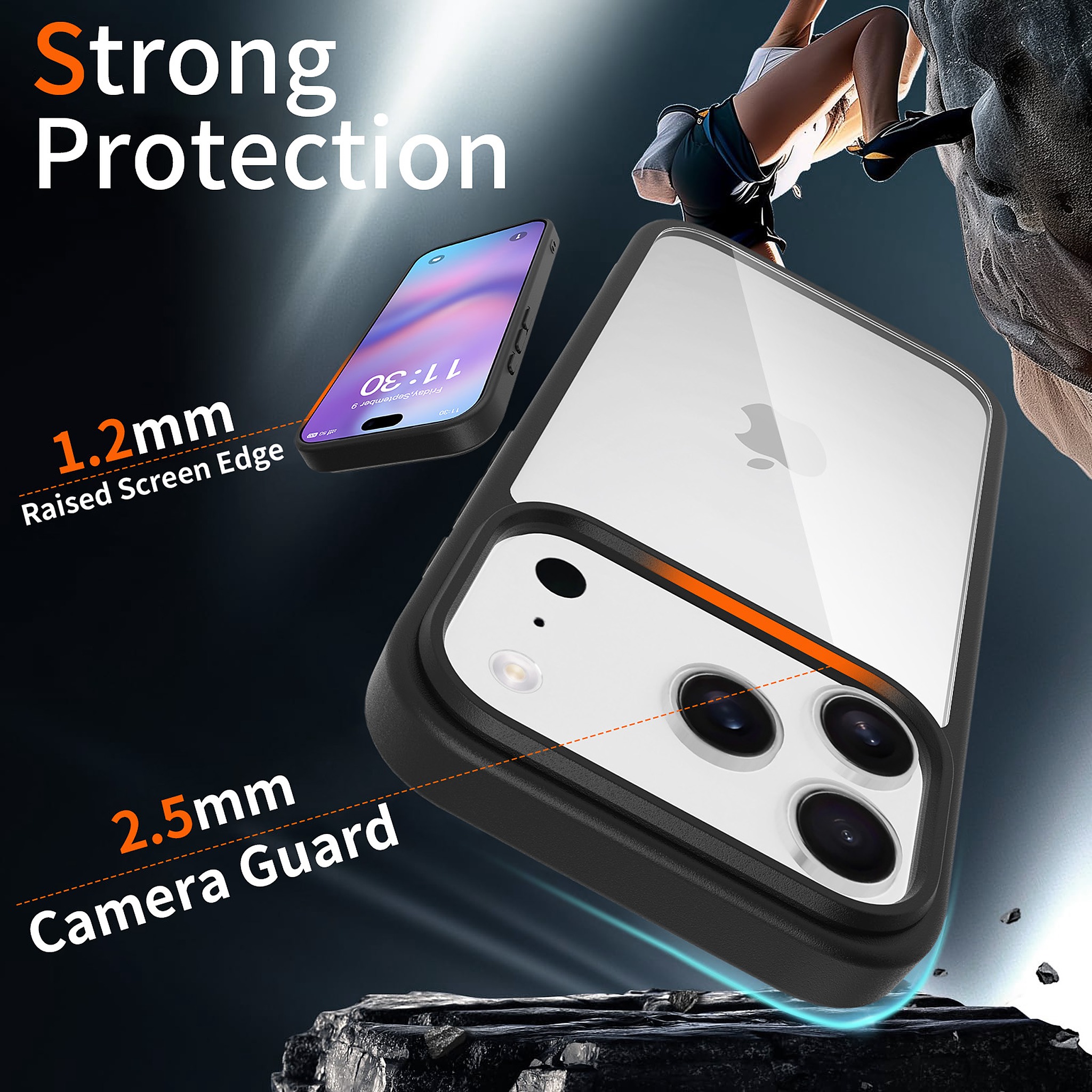 SendaFit Clear Camera-Button Case for iPhone 17 Pro & 18 Pro detail 10