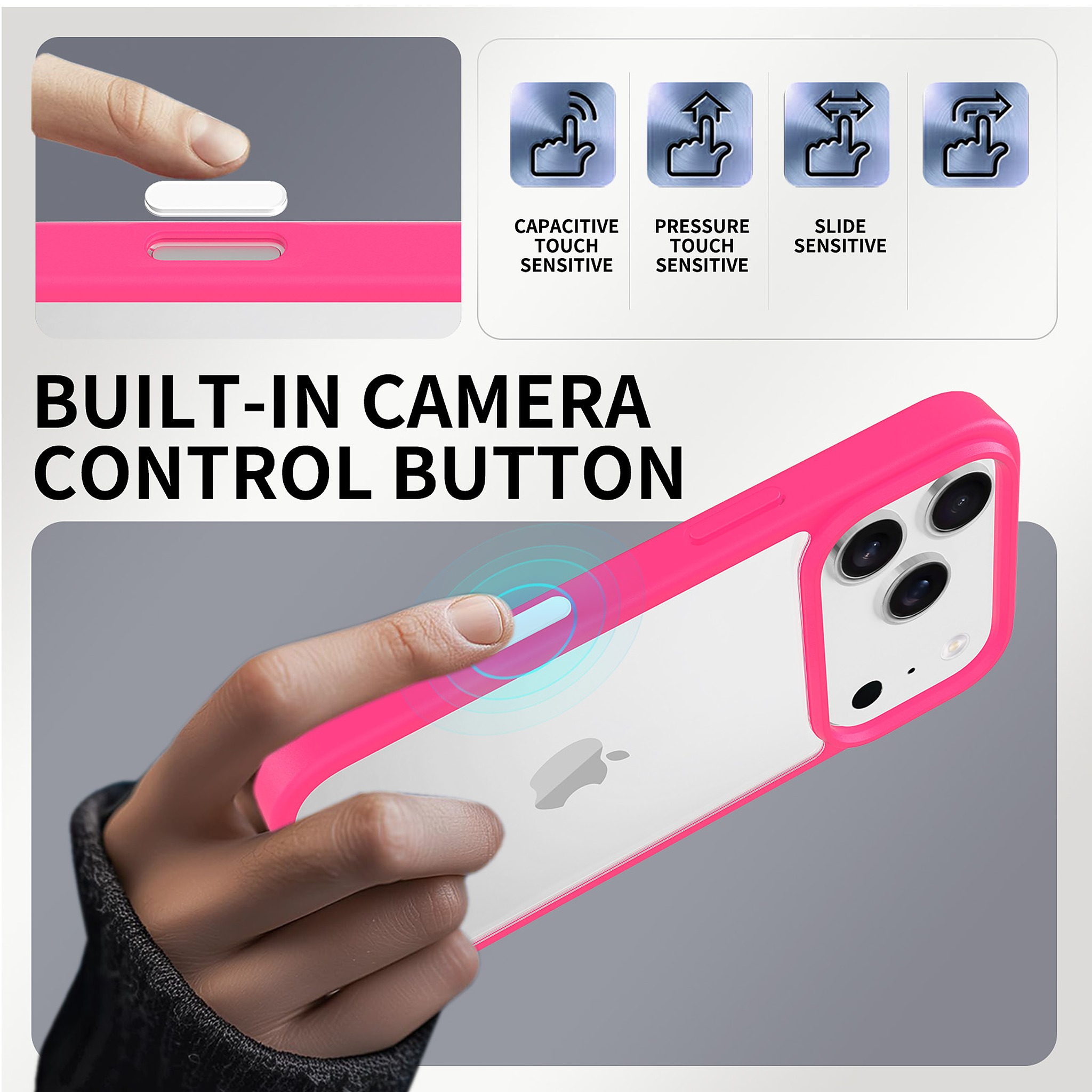 SendaFit Clear Camera-Button Case for iPhone 17 Pro & 18 Pro detail 12