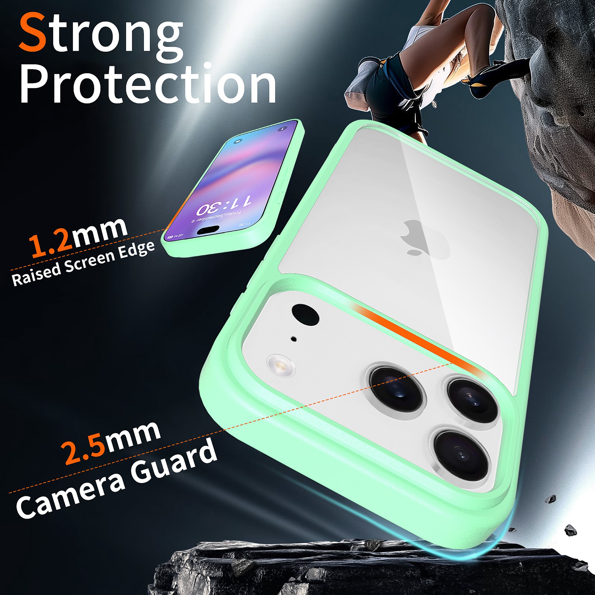 SendaFit Clear Camera-Button Case for iPhone 17 Pro & 18 Pro detail 14