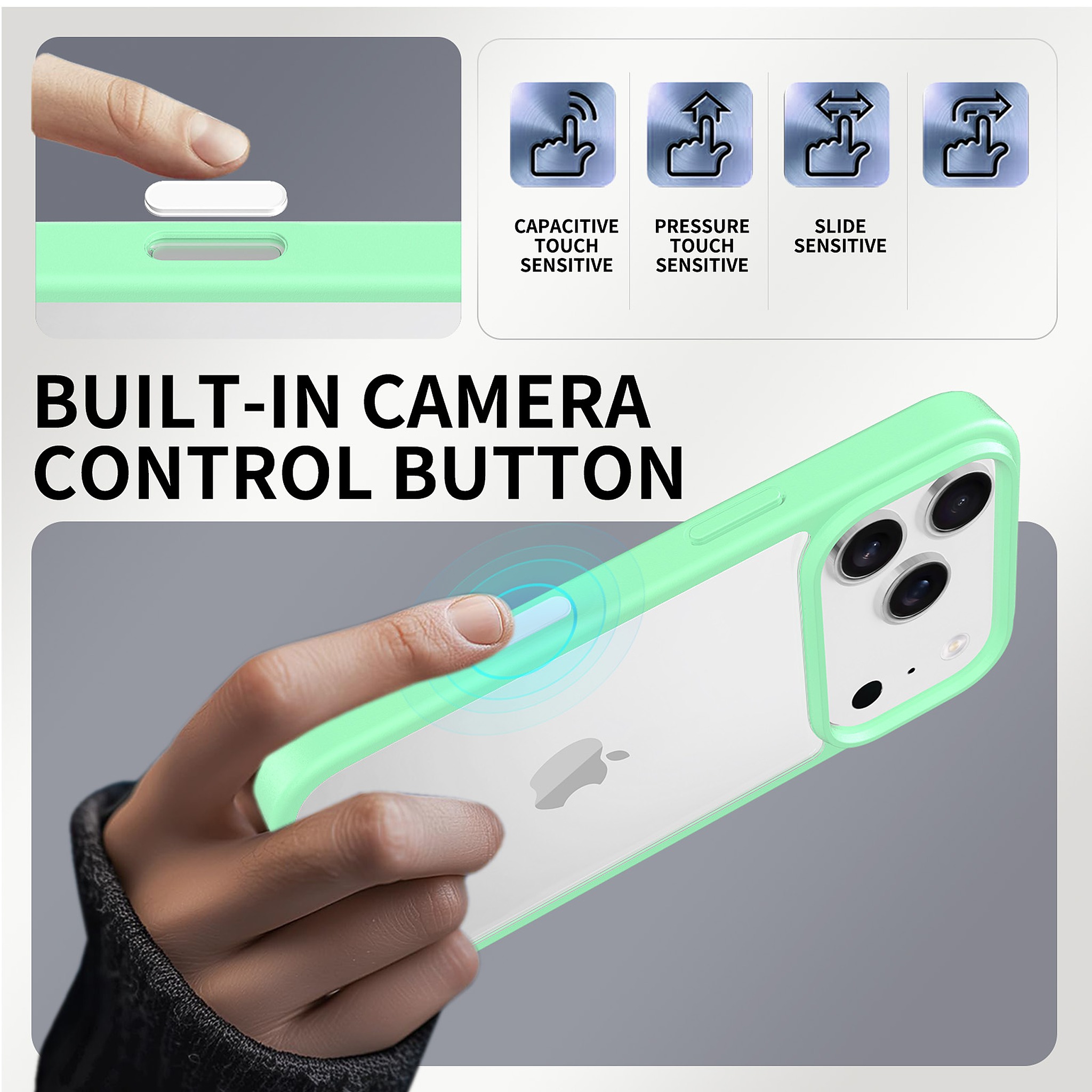 SendaFit Clear Camera-Button Case for iPhone 17 Pro & 18 Pro detail 18