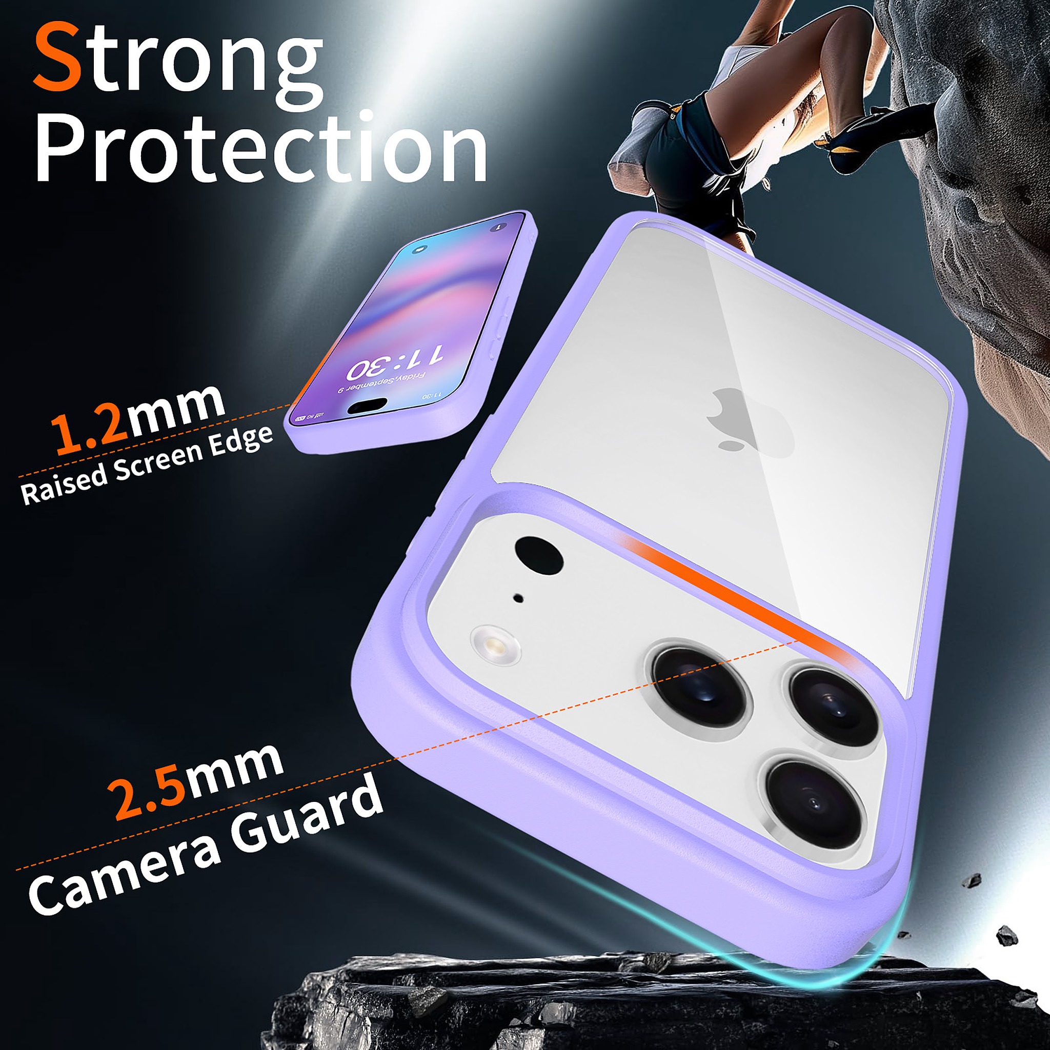 SendaFit Clear Camera-Button Case for iPhone 17 Pro & 18 Pro detail 21
