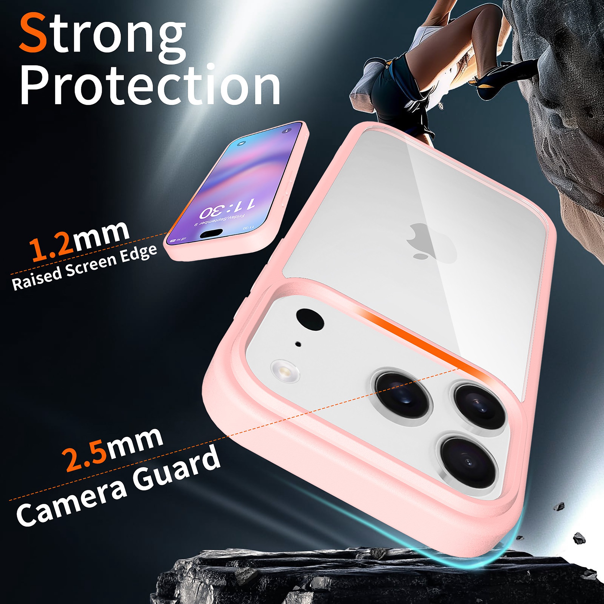 SendaFit Clear Camera-Button Case for iPhone 17 Pro & 18 Pro detail 27