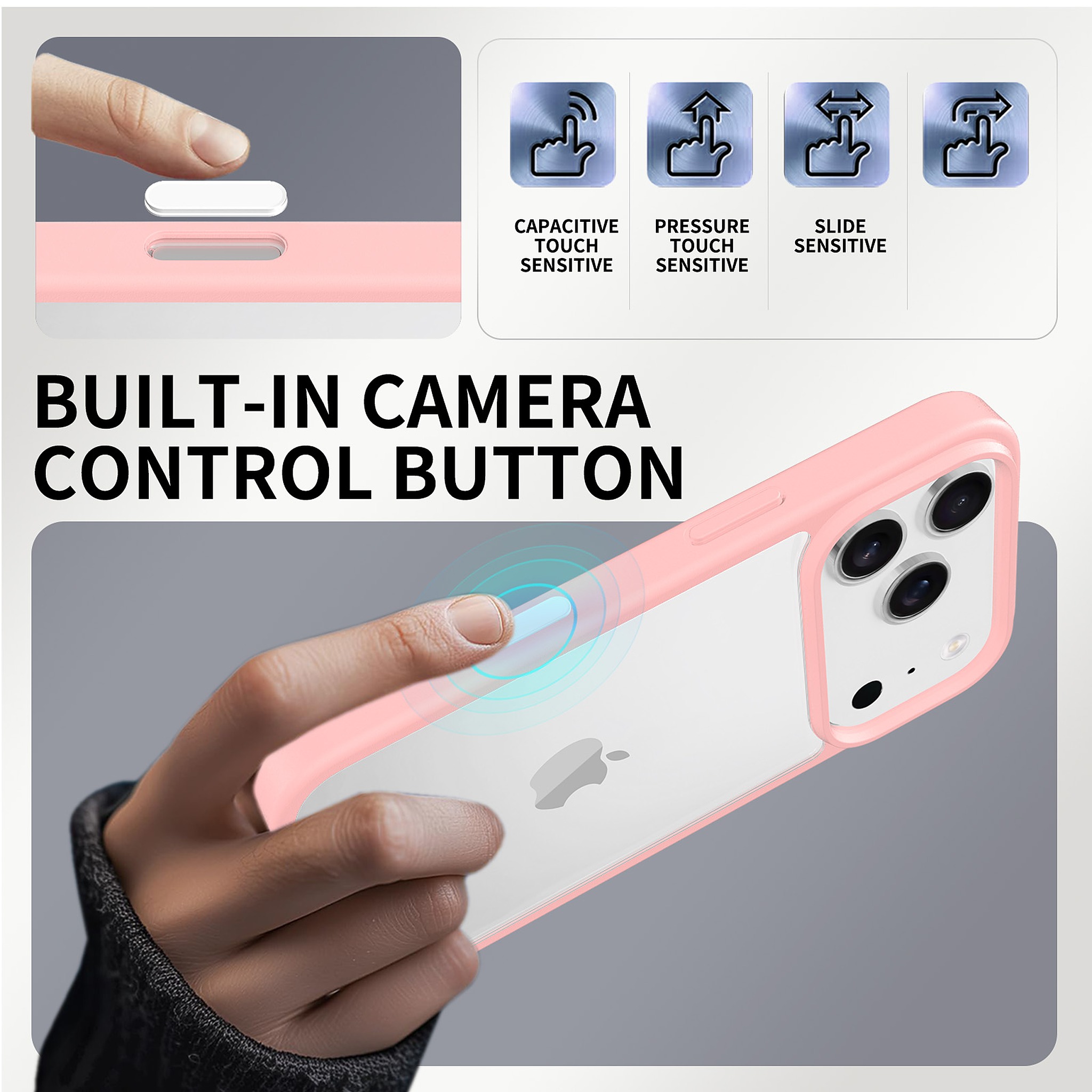 SendaFit Clear Camera-Button Case for iPhone 17 Pro & 18 Pro detail 32