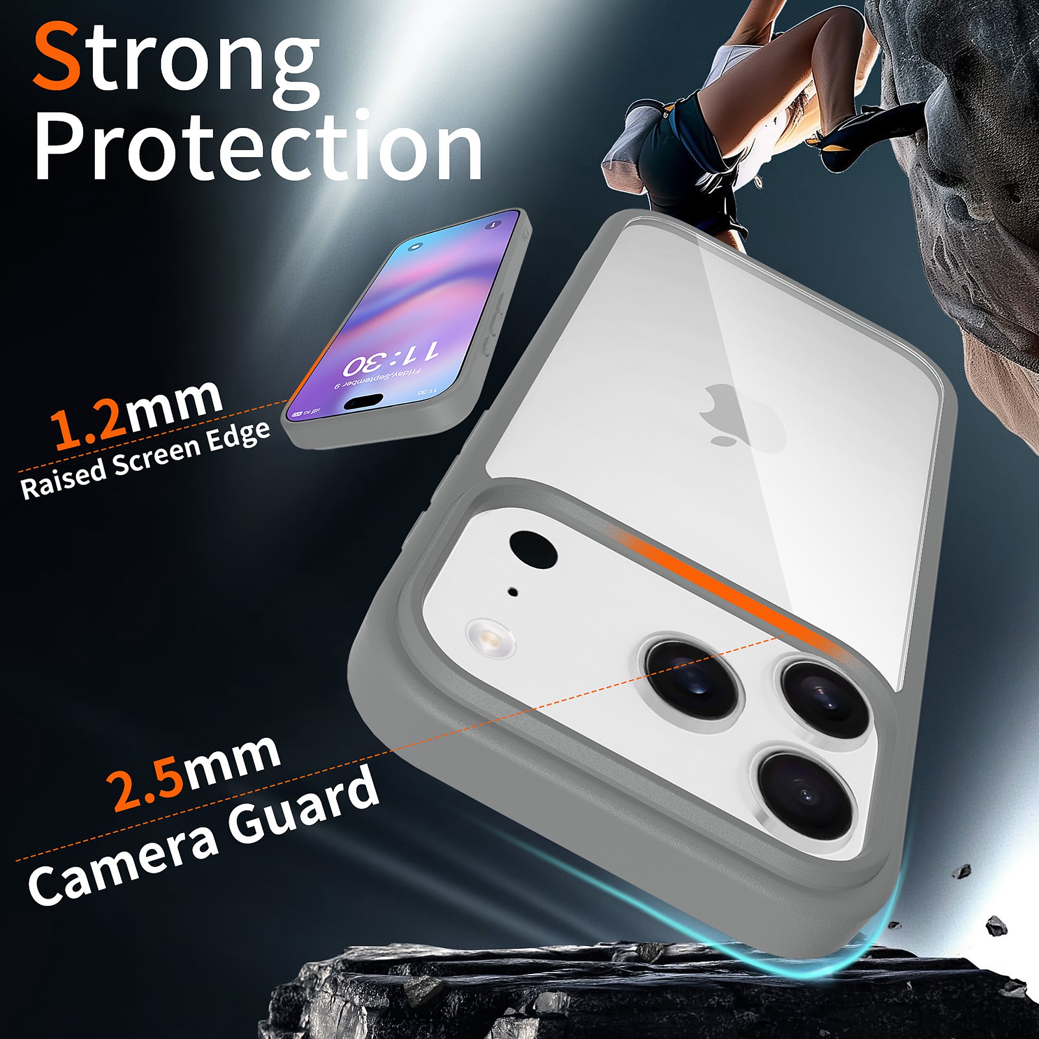 SendaFit Clear Camera-Button Case for iPhone 17 Pro & 18 Pro detail 33