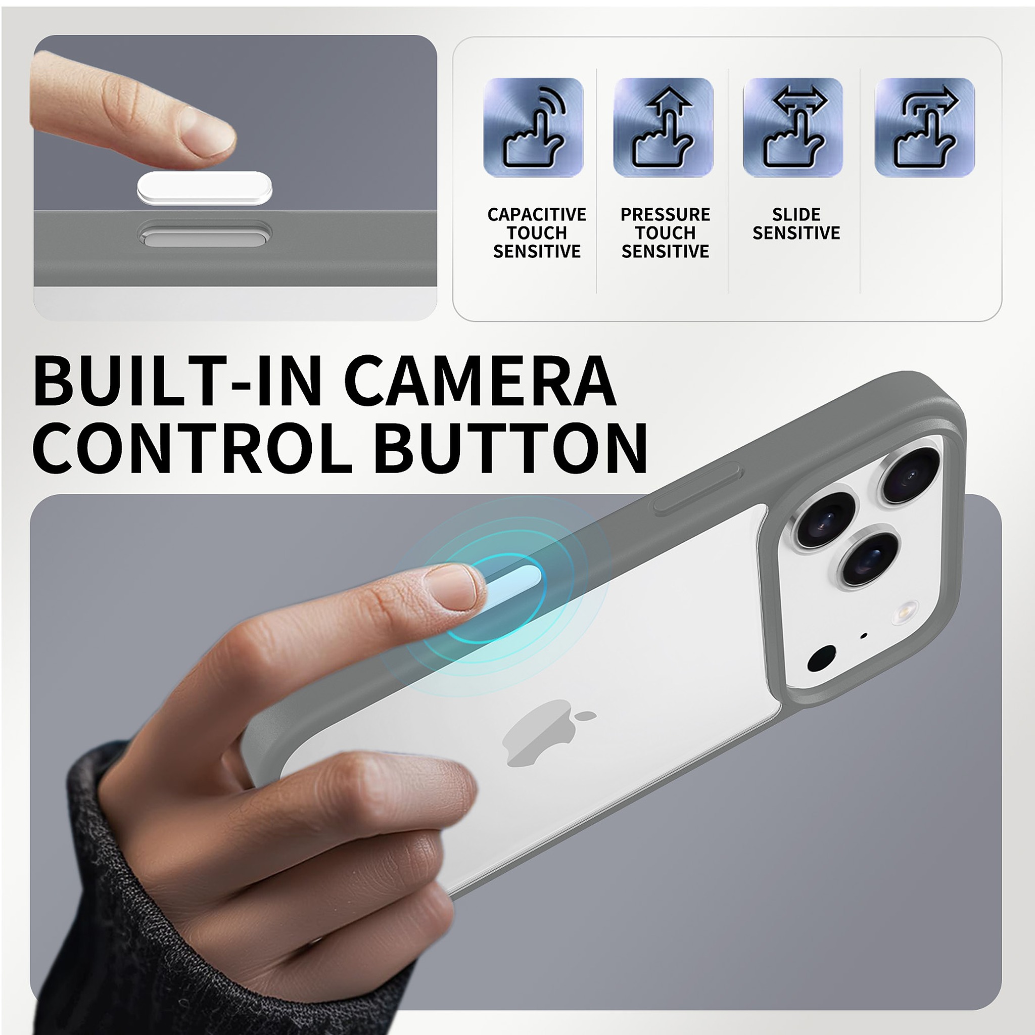 SendaFit Clear Camera-Button Case for iPhone 17 Pro & 18 Pro detail 38