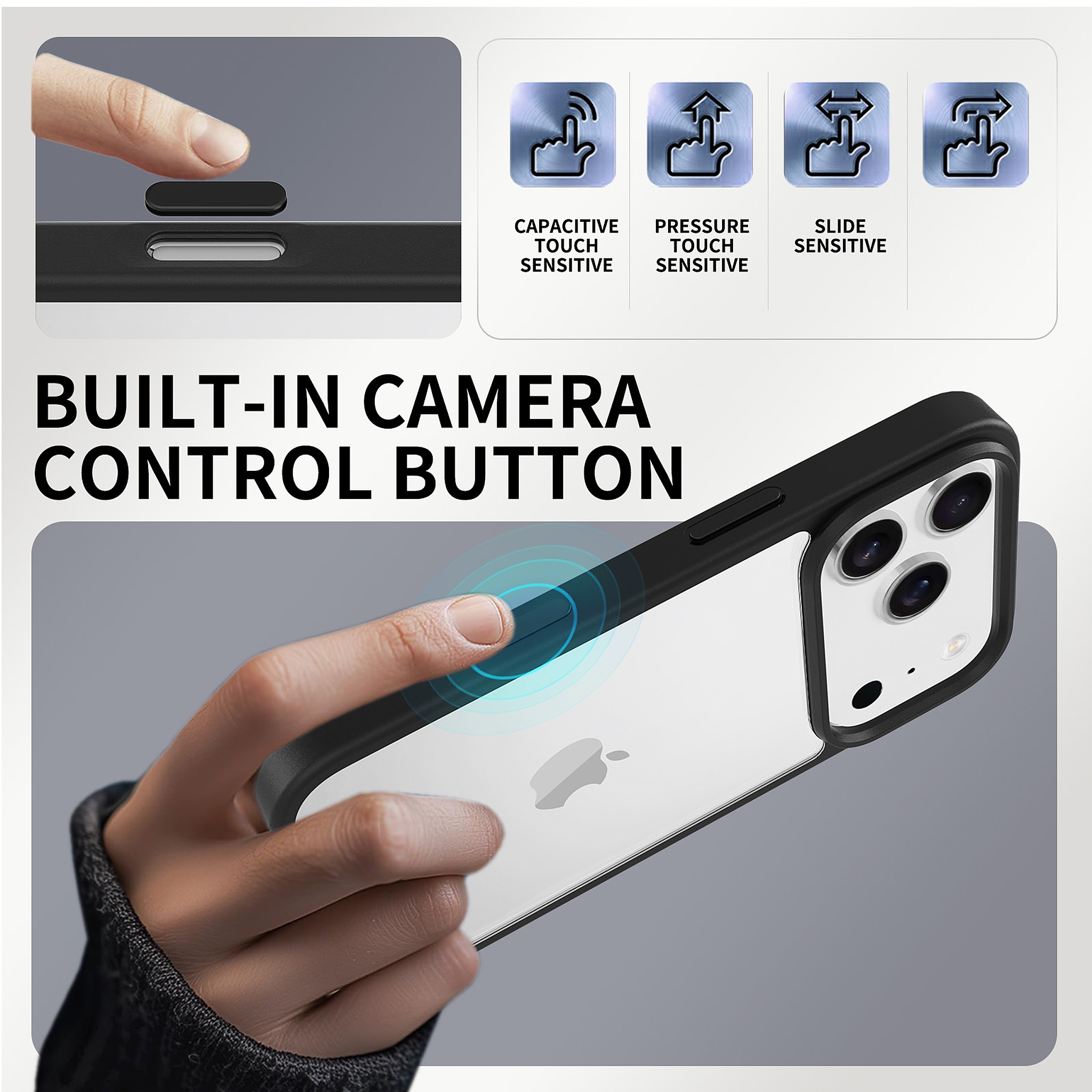 SendaFit Clear Camera-Button Case for iPhone 17 Pro & 18 Pro detail 39
