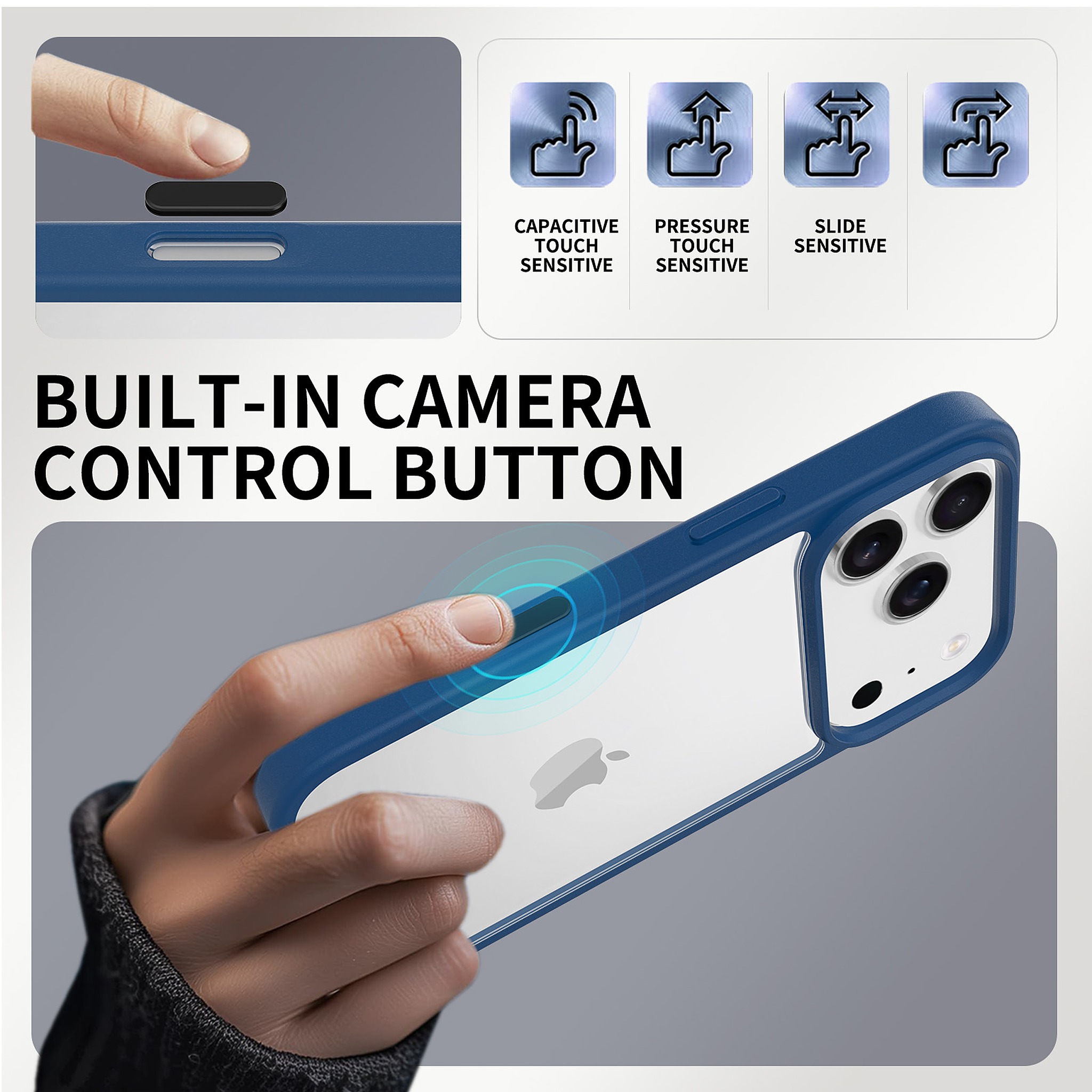 SendaFit Clear Camera-Button Case for iPhone 17 Pro & 18 Pro detail 5