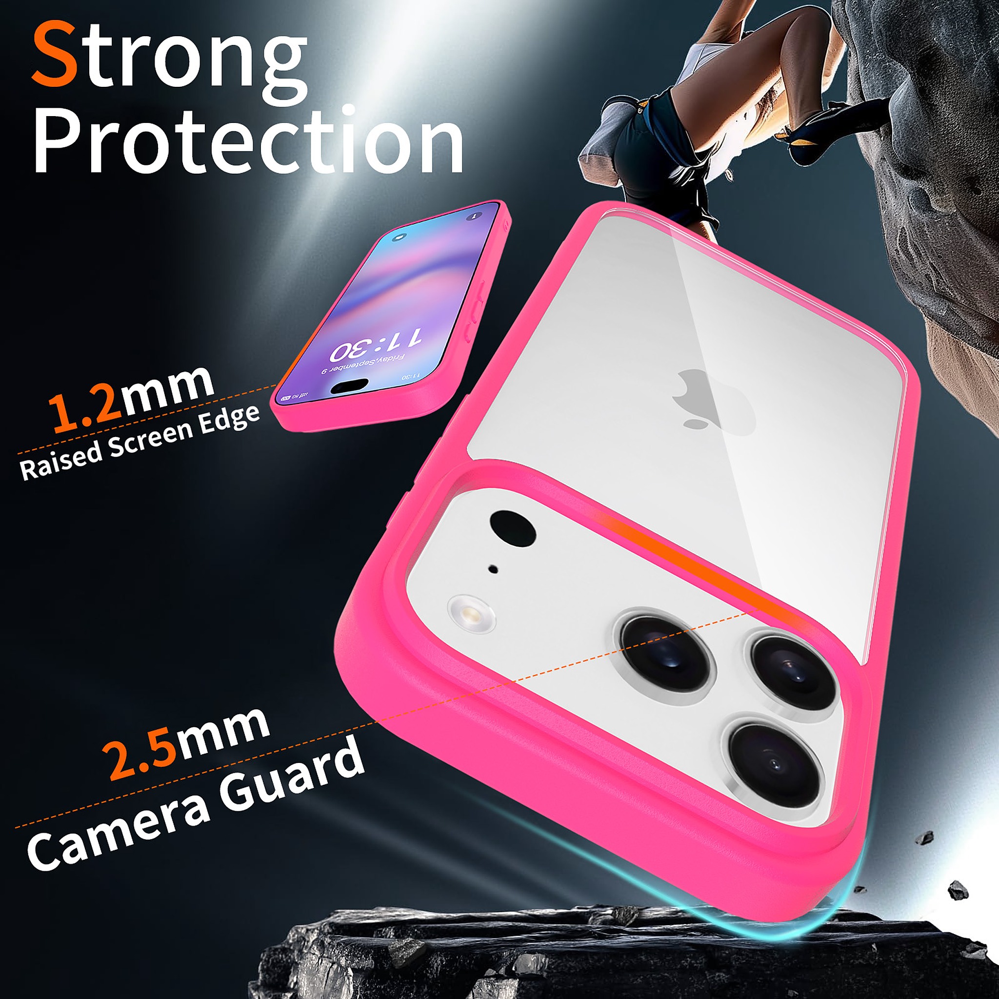 SendaFit Clear Camera-Button Case for iPhone 17 Pro & 18 Pro detail 7