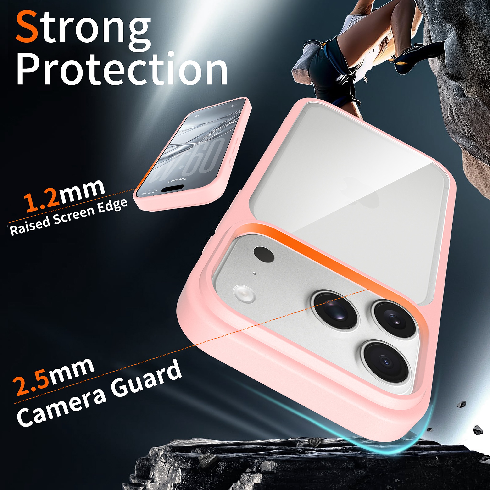 SendaFit Clear Two-in-One Touch Camera-Button Case for iPhone 17 Pro & 18 Pro detail 13