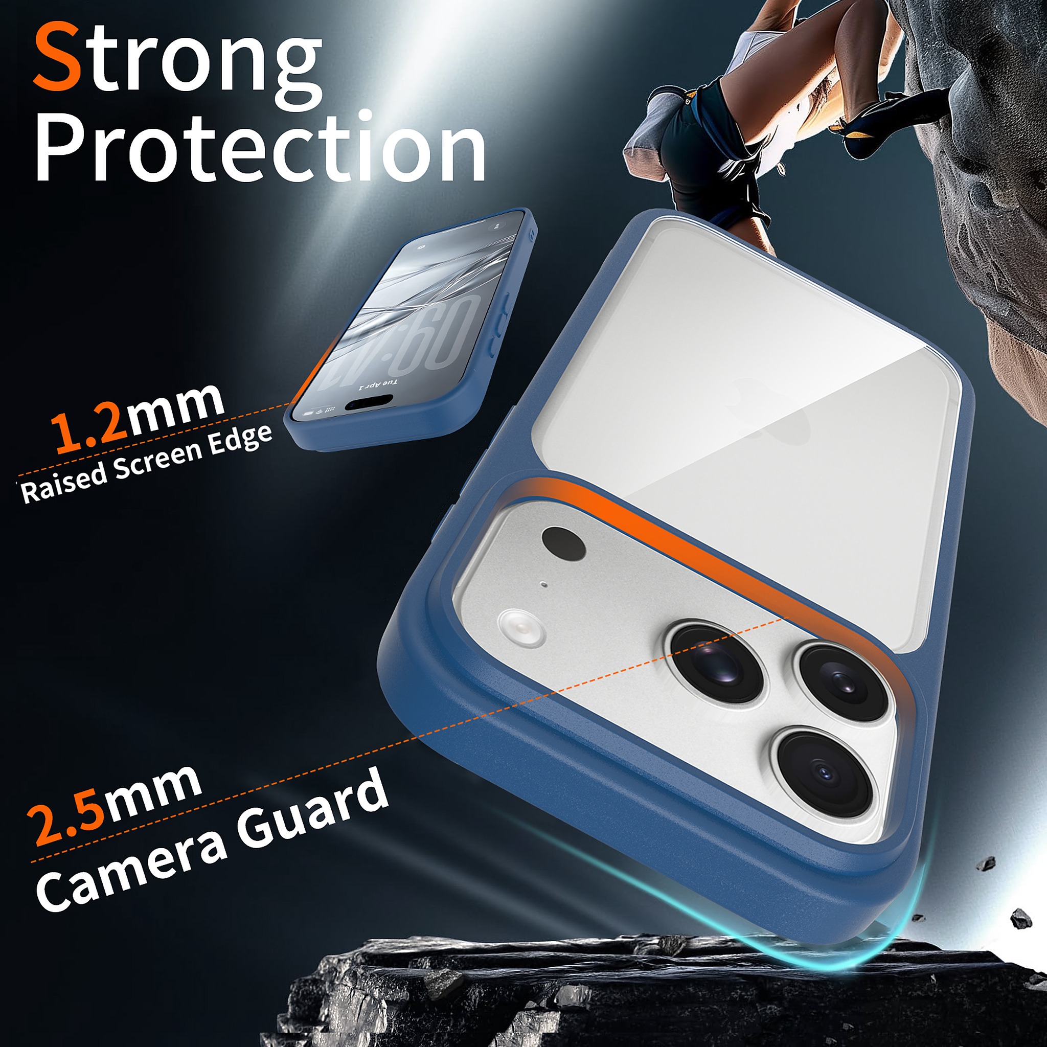 SendaFit Clear Two-in-One Touch Camera-Button Case for iPhone 17 Pro & 18 Pro detail 26