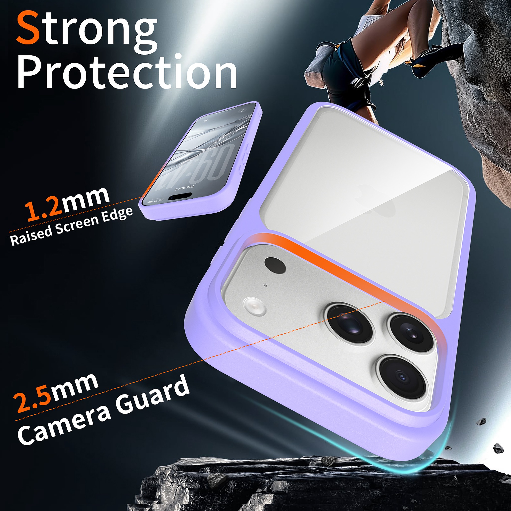 SendaFit Clear Two-in-One Touch Camera-Button Case for iPhone 17 Pro & 18 Pro detail 33