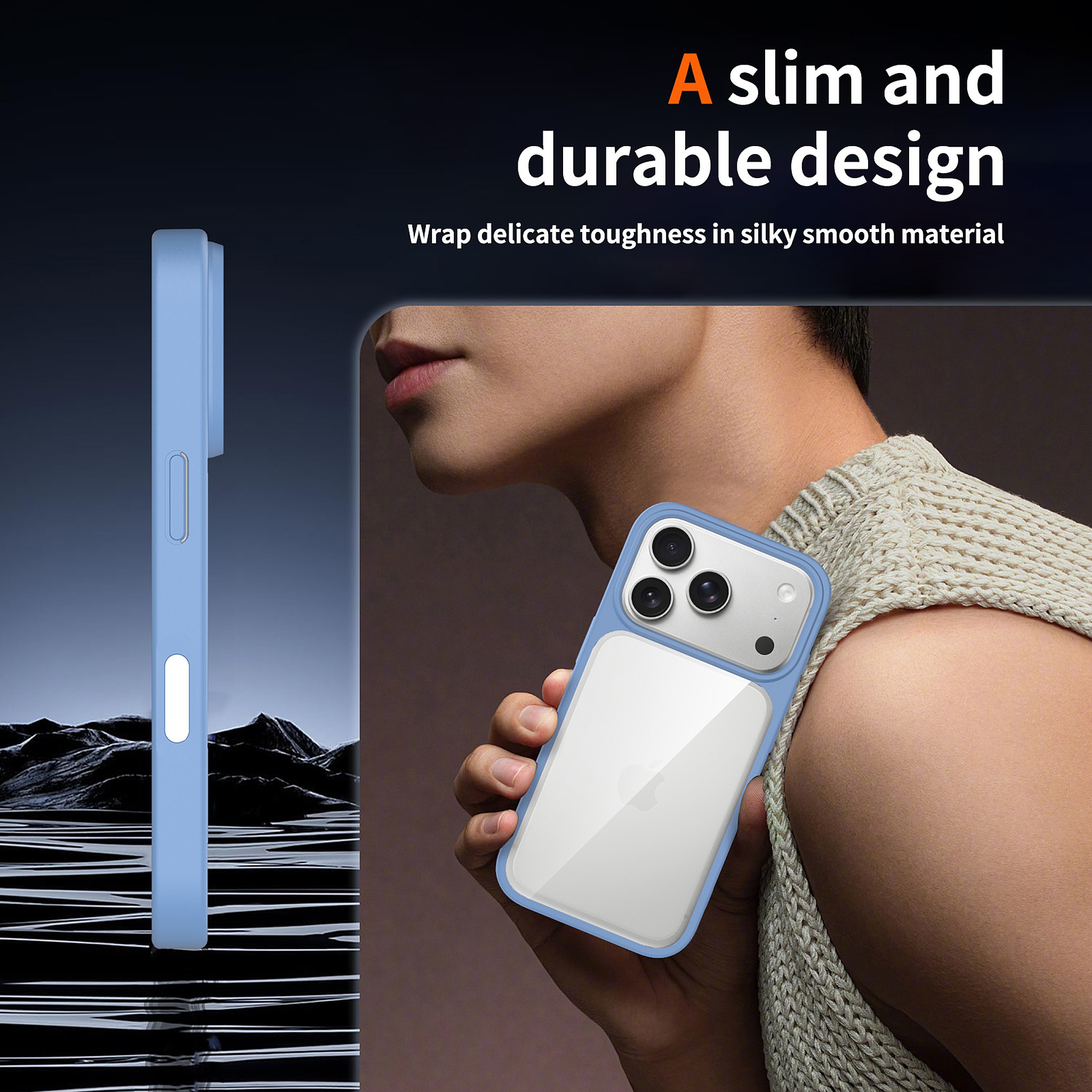 SendaFit Clear Two-in-One Touch Camera-Button Case for iPhone 17 Pro & 18 Pro detail 4