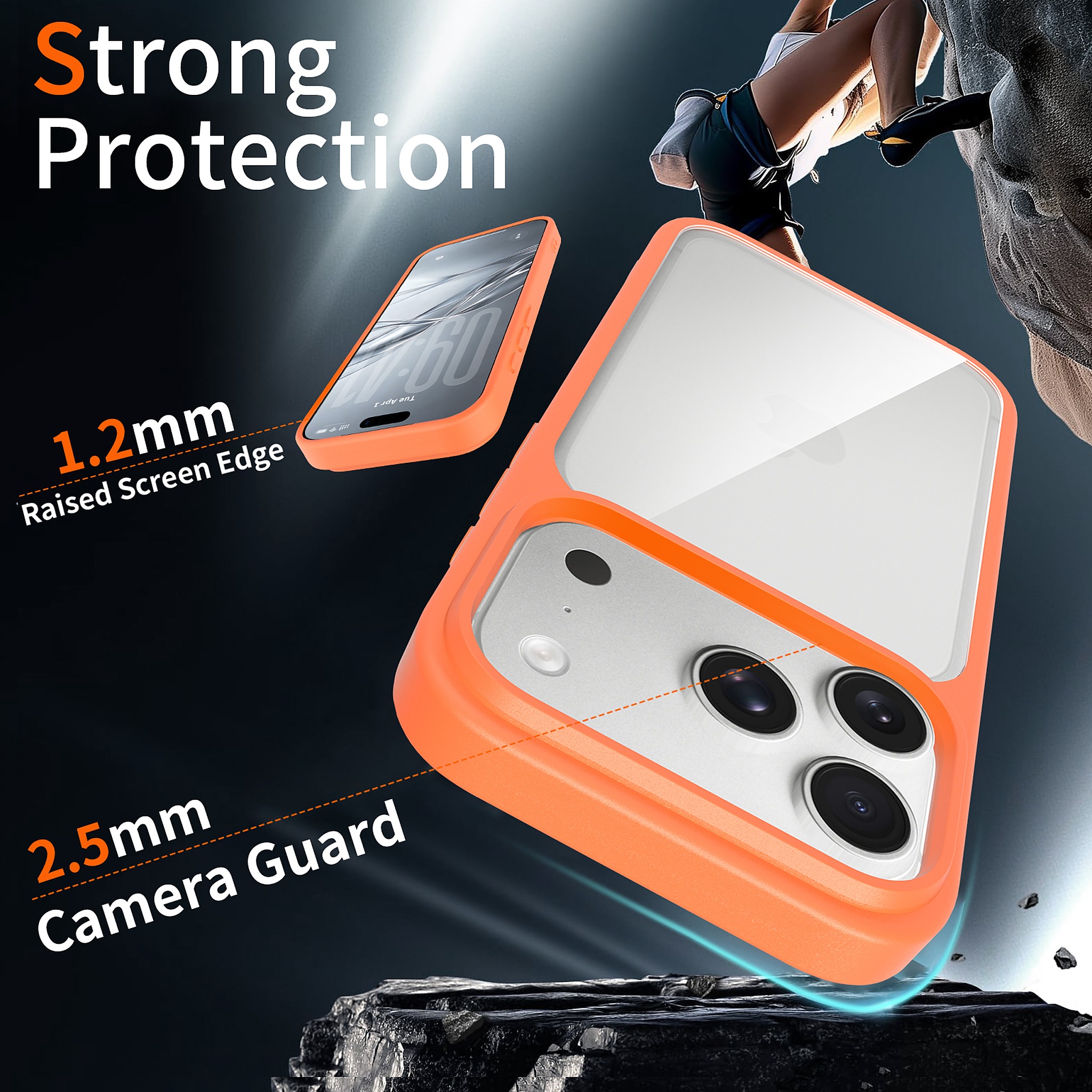 SendaFit Clear Two-in-One Touch Camera-Button Case for iPhone 17 Pro & 18 Pro detail 40