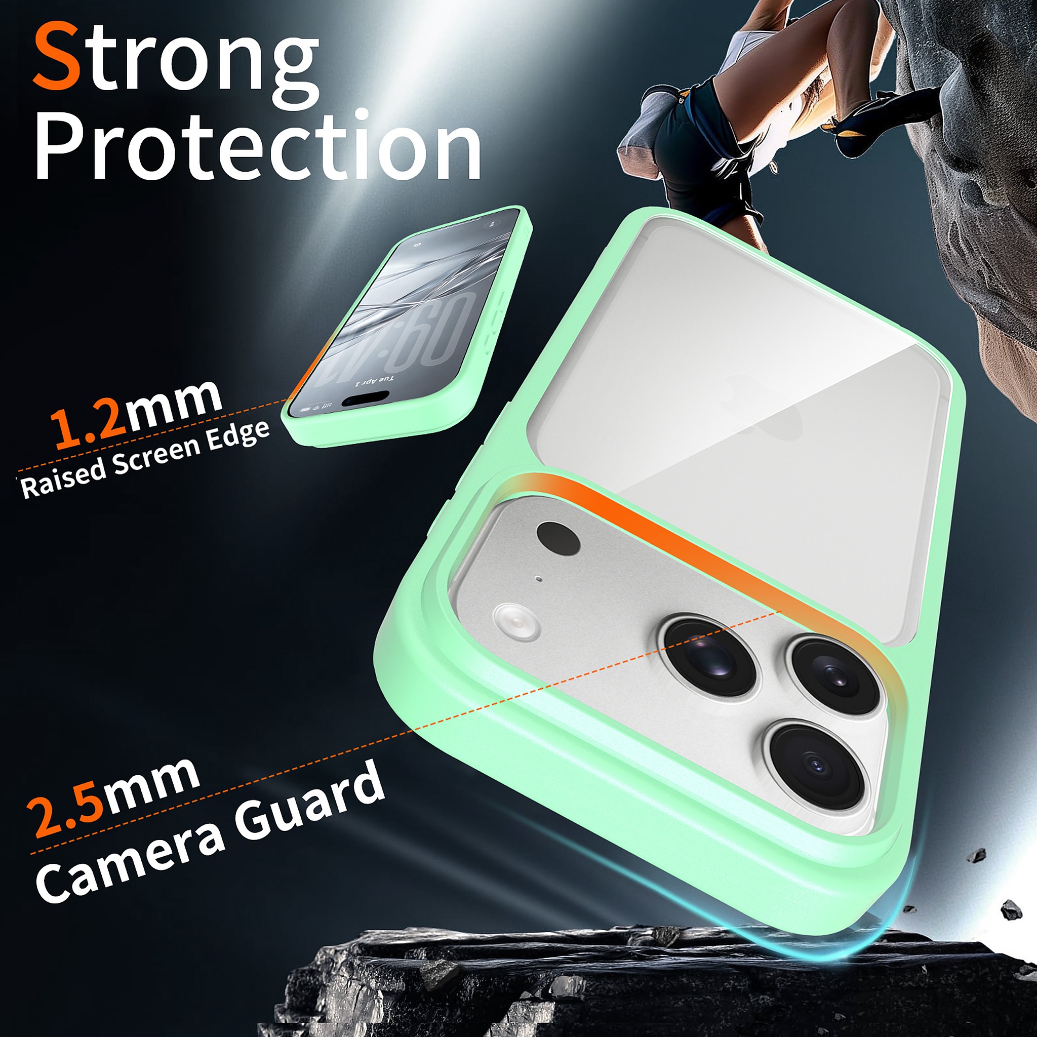 SendaFit Clear Two-in-One Touch Camera-Button Case for iPhone 17 Pro & 18 Pro detail 53
