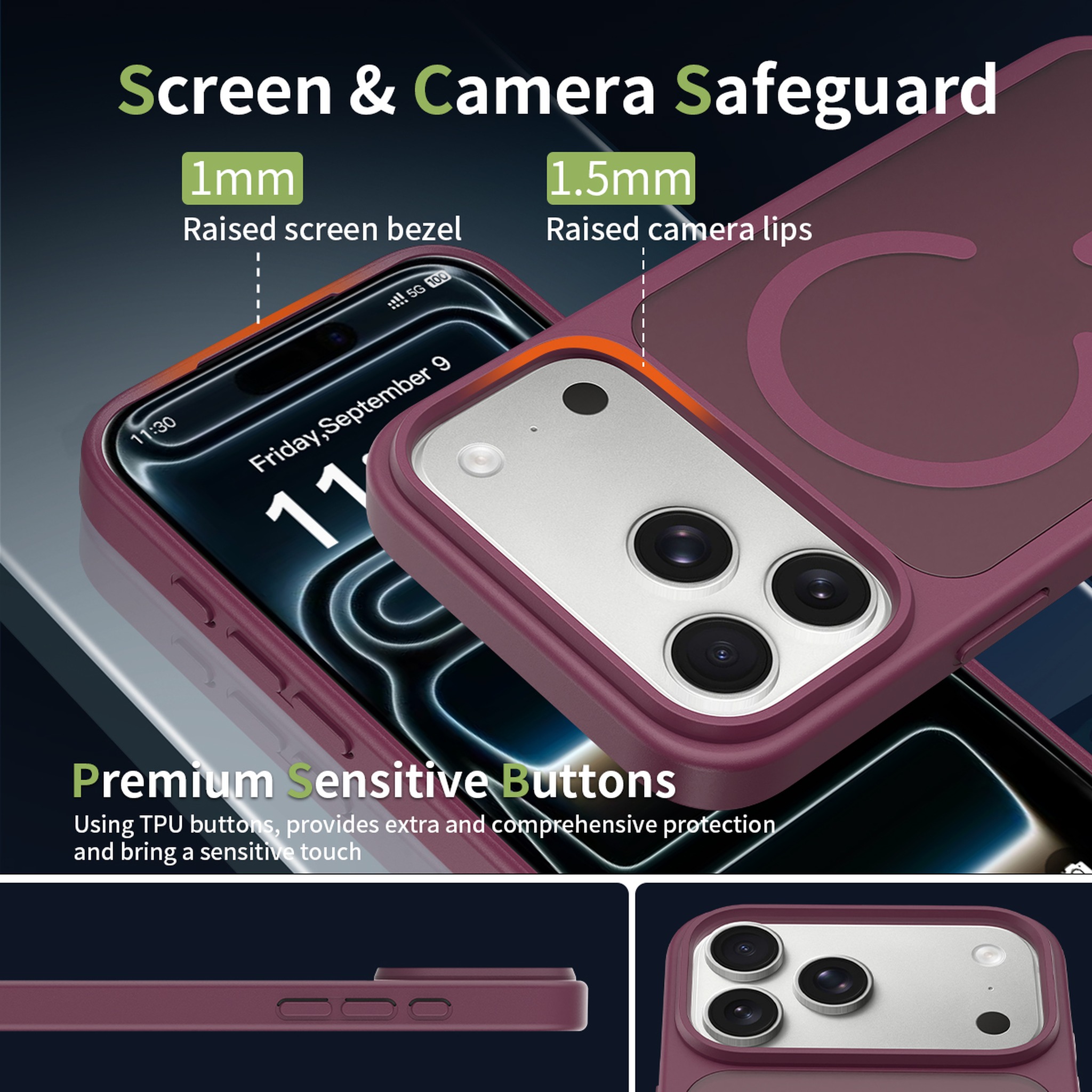 SendaFit Matte Skin-Feel Two-in-One MagSafe Case for iPhone 17 Pro Max & 18 Pro Max detail 17