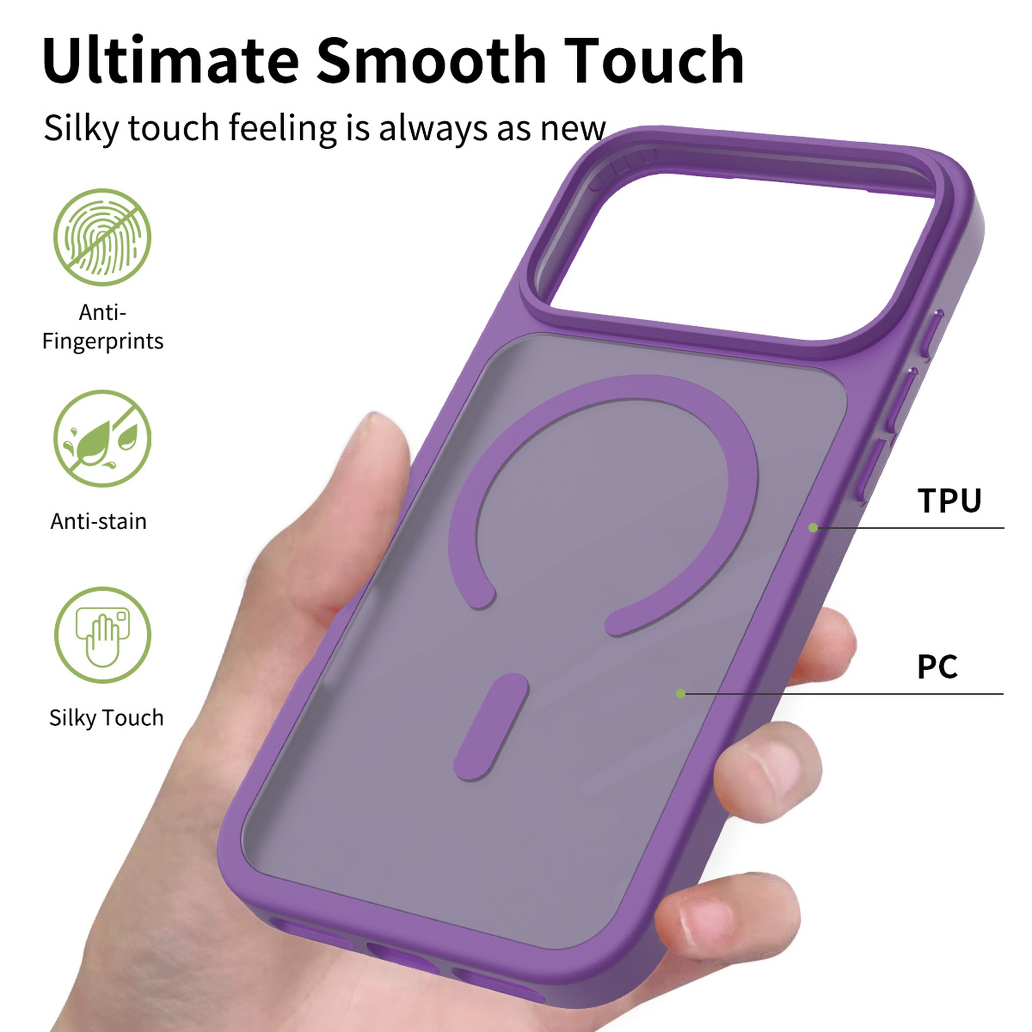 SendaFit Matte Skin-Feel Two-in-One MagSafe Case for iPhone 17 Pro Max & 18 Pro Max detail 3