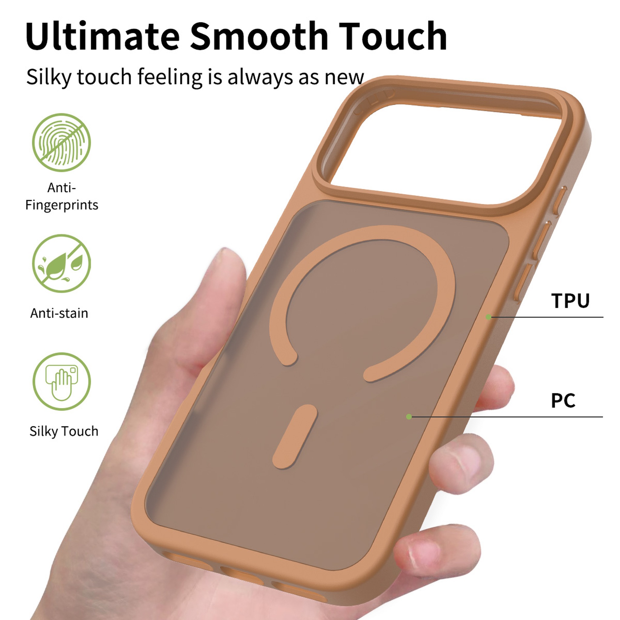 SendaFit Matte Skin-Feel Two-in-One MagSafe Case for iPhone 17 Pro Max & 18 Pro Max detail 6