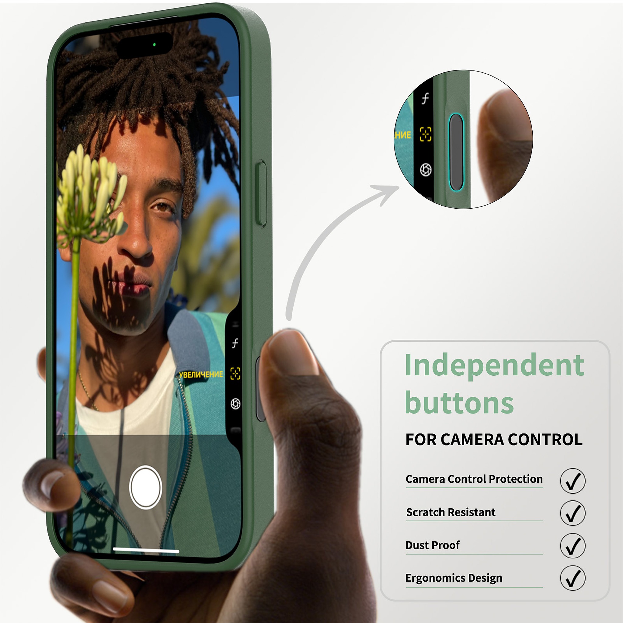 SendaFit Matte Skin-Feel Camera-Button Two-in-One MagSafe Case for iPhone 17 Pro Max & 18 Pro Max detail 12