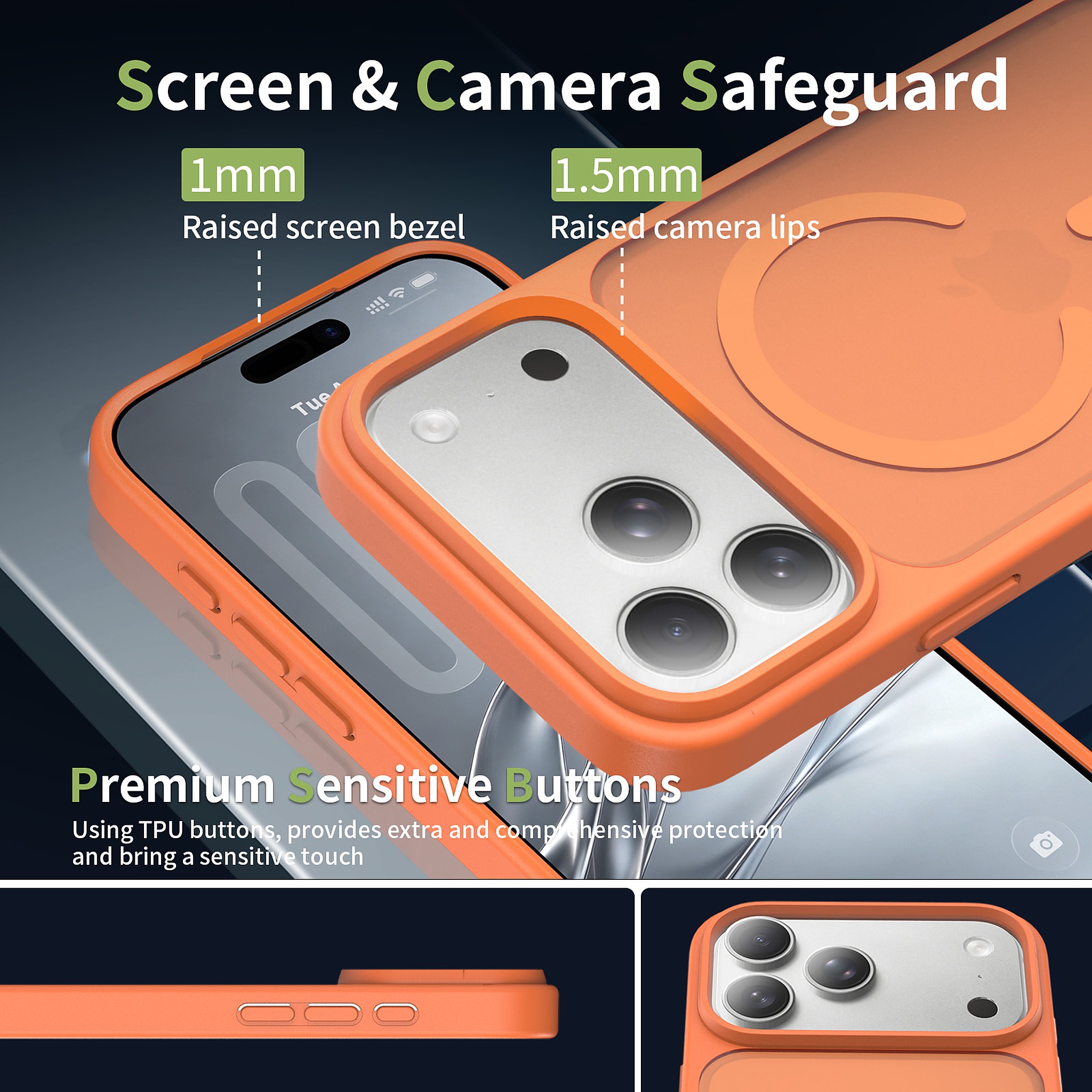 SendaFit Matte Skin-Feel Camera-Button Two-in-One MagSafe Case for iPhone 17 Pro Max & 18 Pro Max detail 28