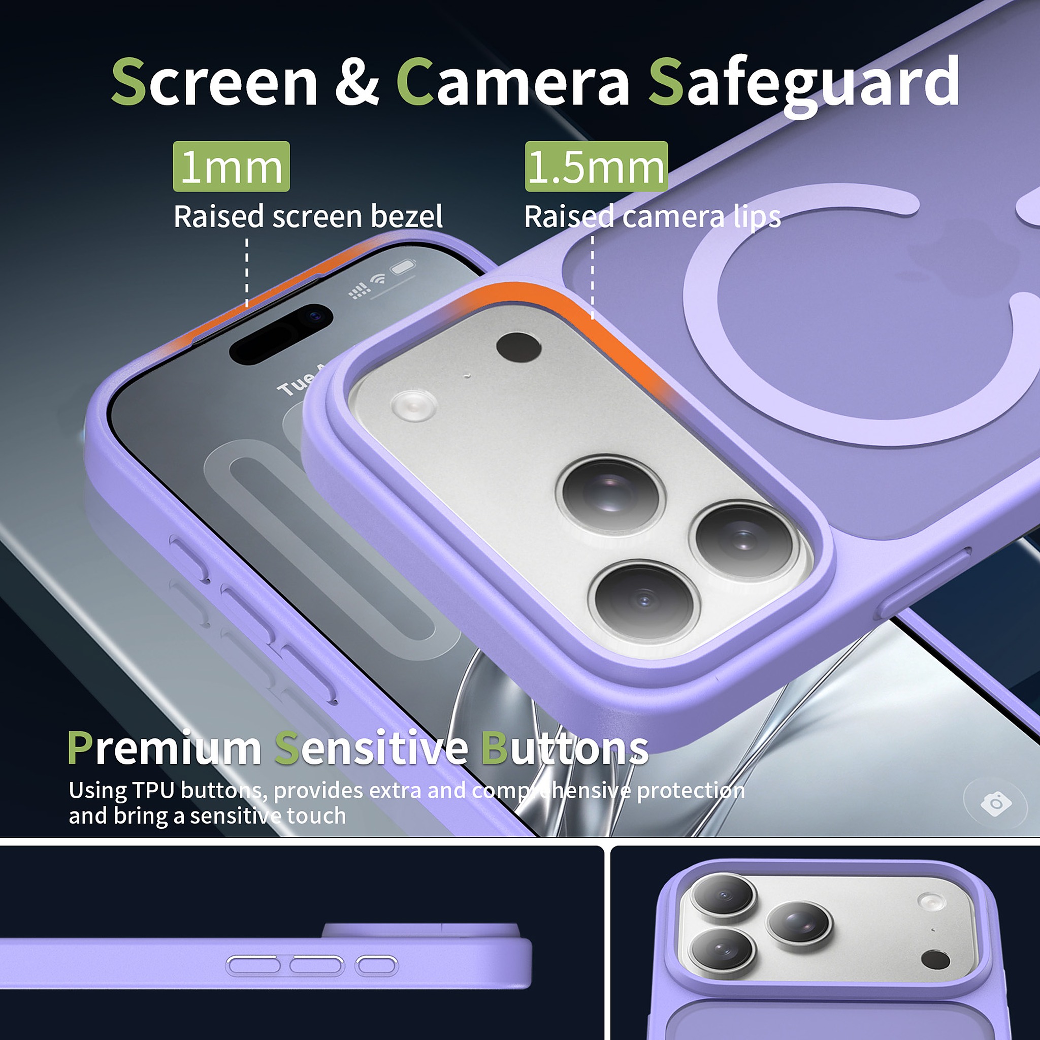 SendaFit Matte Skin-Feel Camera-Button Two-in-One MagSafe Case for iPhone 17 Pro Max & 18 Pro Max detail 40