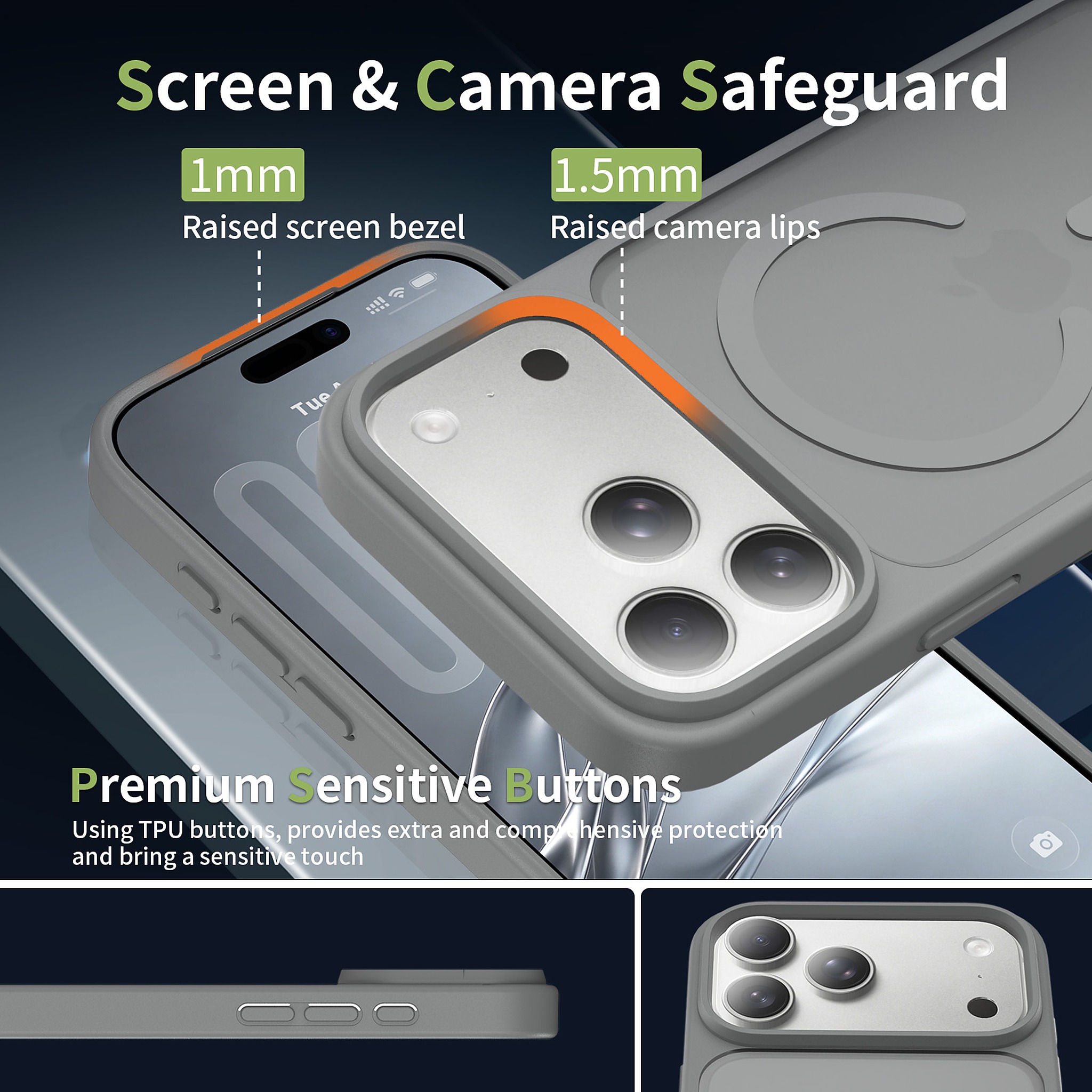 SendaFit Matte Skin-Feel Camera-Button Two-in-One MagSafe Case for iPhone 17 Pro Max & 18 Pro Max detail 46