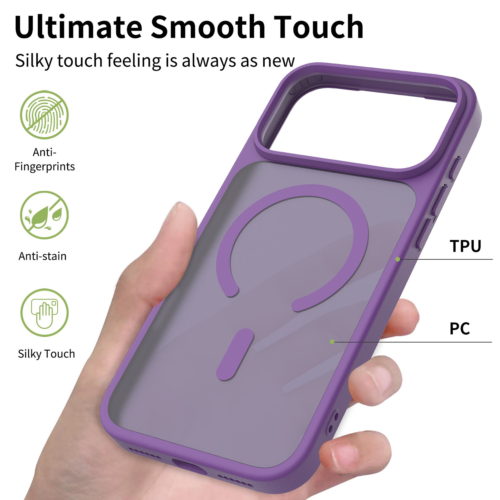 SendaFit Matte Skin-Feel Camera-Button Two-in-One MagSafe Case for iPhone 17 Pro Max & 18 Pro Max detail 49