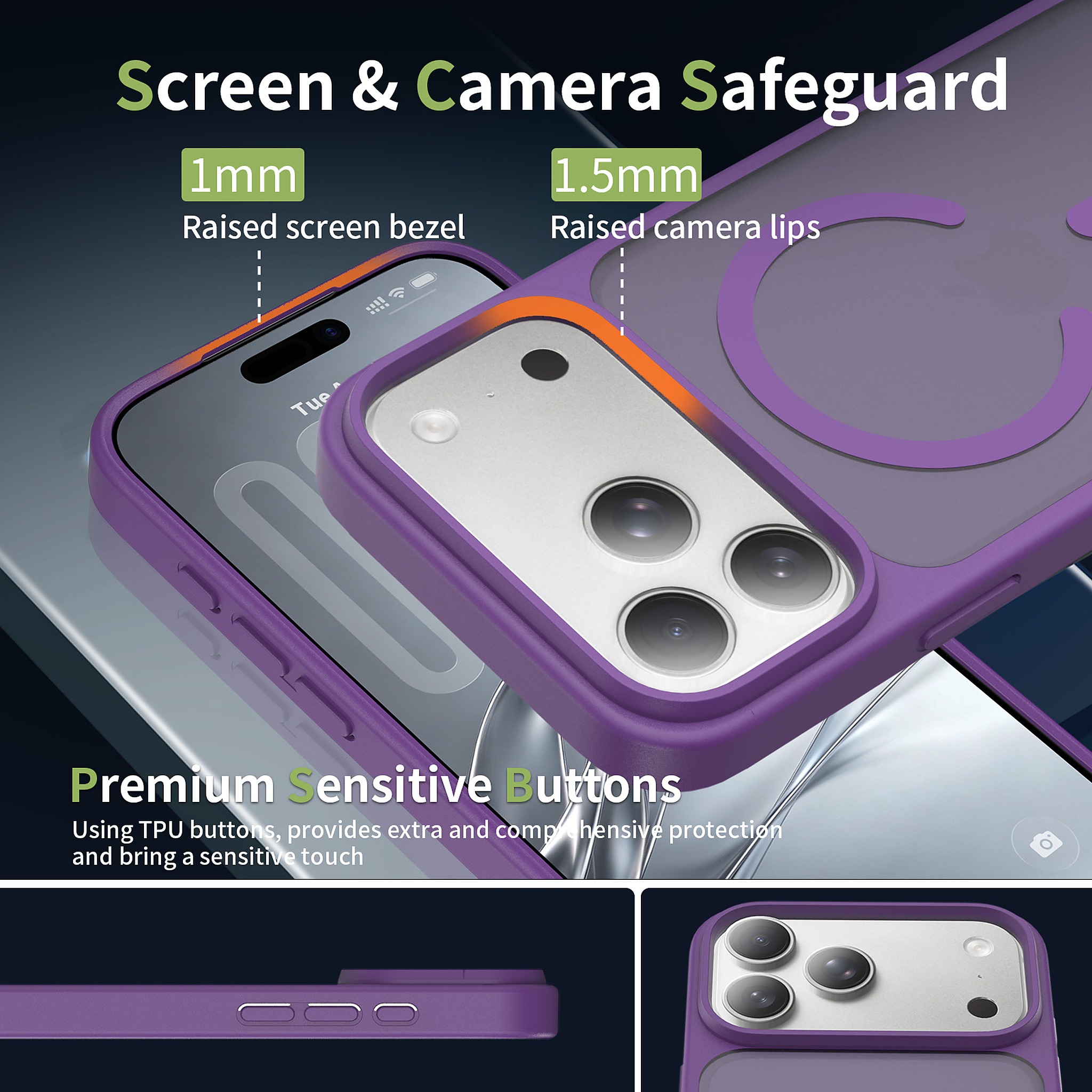 SendaFit Matte Skin-Feel Camera-Button Two-in-One MagSafe Case for iPhone 17 Pro Max & 18 Pro Max detail 52