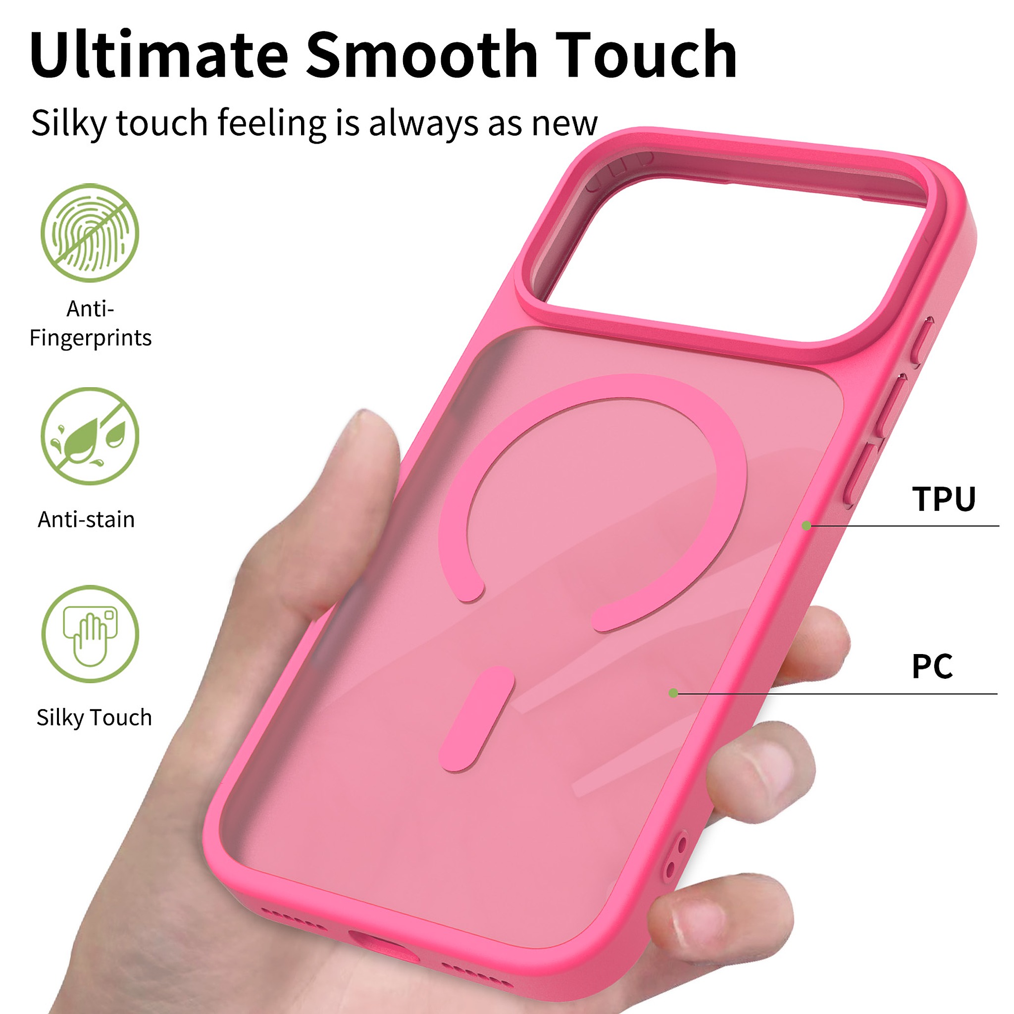 SendaFit Matte Skin-Feel Camera-Button Two-in-One MagSafe Case for iPhone 17 Pro Max & 18 Pro Max detail 55