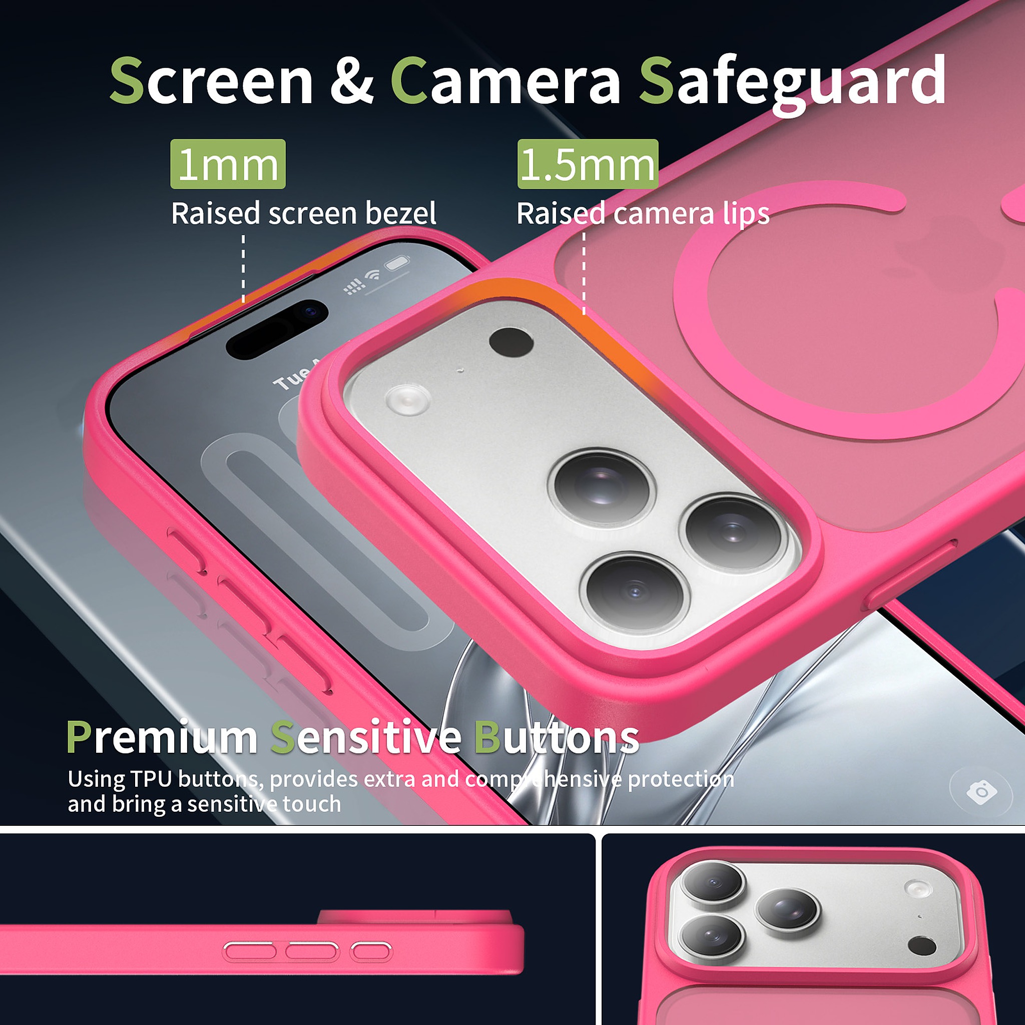 SendaFit Matte Skin-Feel Camera-Button Two-in-One MagSafe Case for iPhone 17 Pro Max & 18 Pro Max detail 58