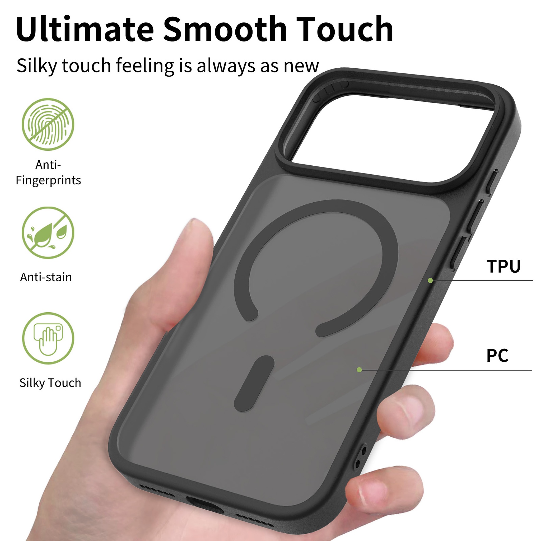 SendaFit Matte Skin-Feel Camera-Button Two-in-One MagSafe Case for iPhone 17 Pro Max & 18 Pro Max detail 73