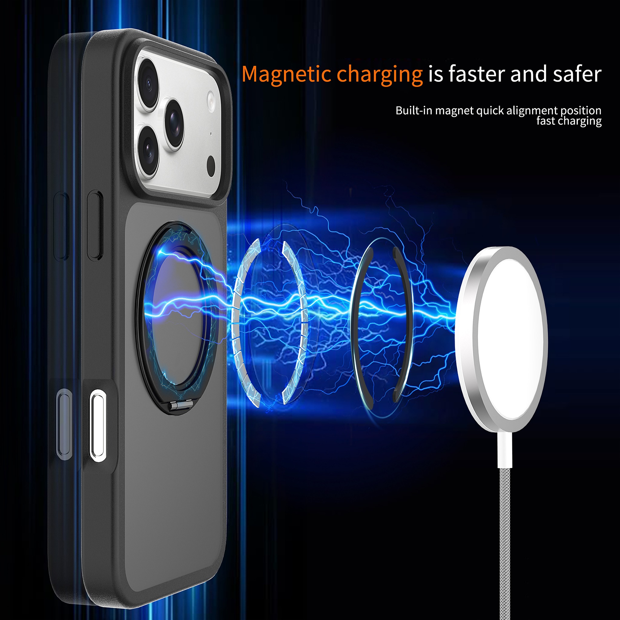SendaFit Matte Skin-Feel 360° Stand Case for iPhone 17 Pro Max & 18 Pro Max detail 10