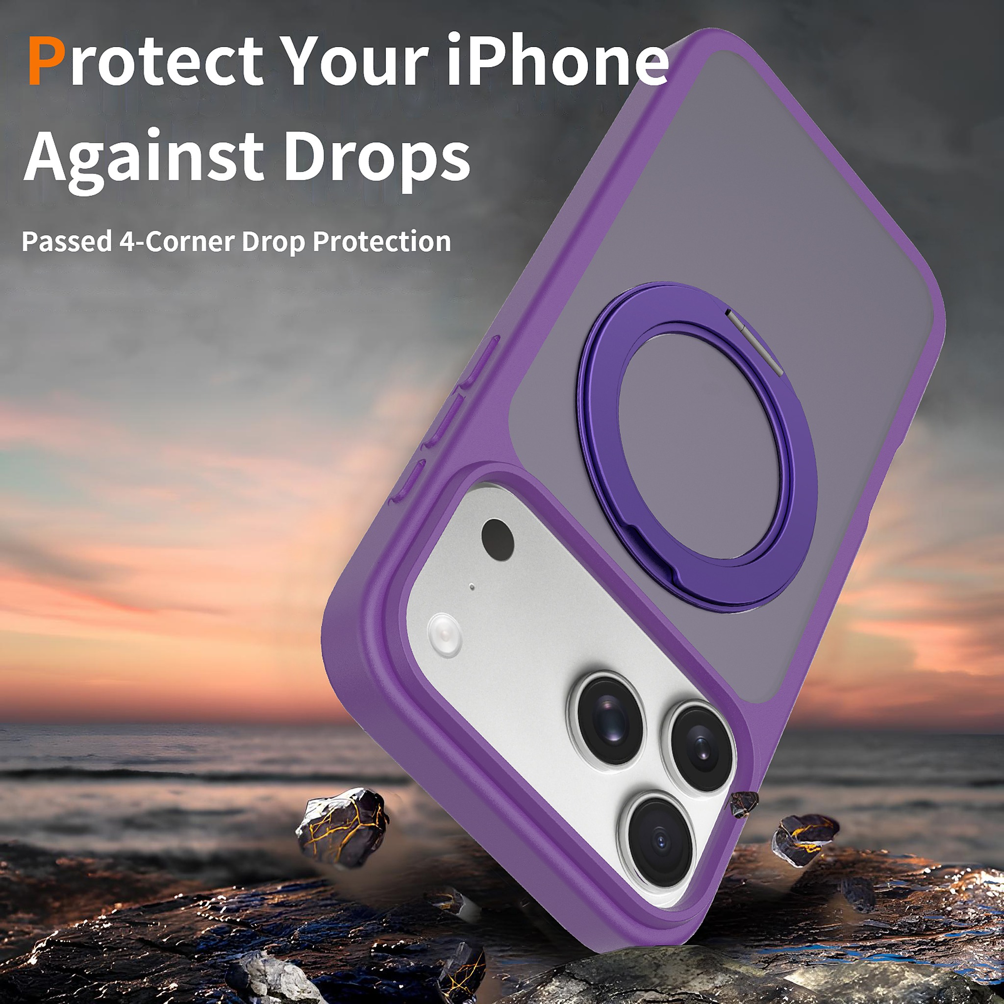 SendaFit Matte Skin-Feel 360° Stand Case for iPhone 17 Pro Max & 18 Pro Max detail 11