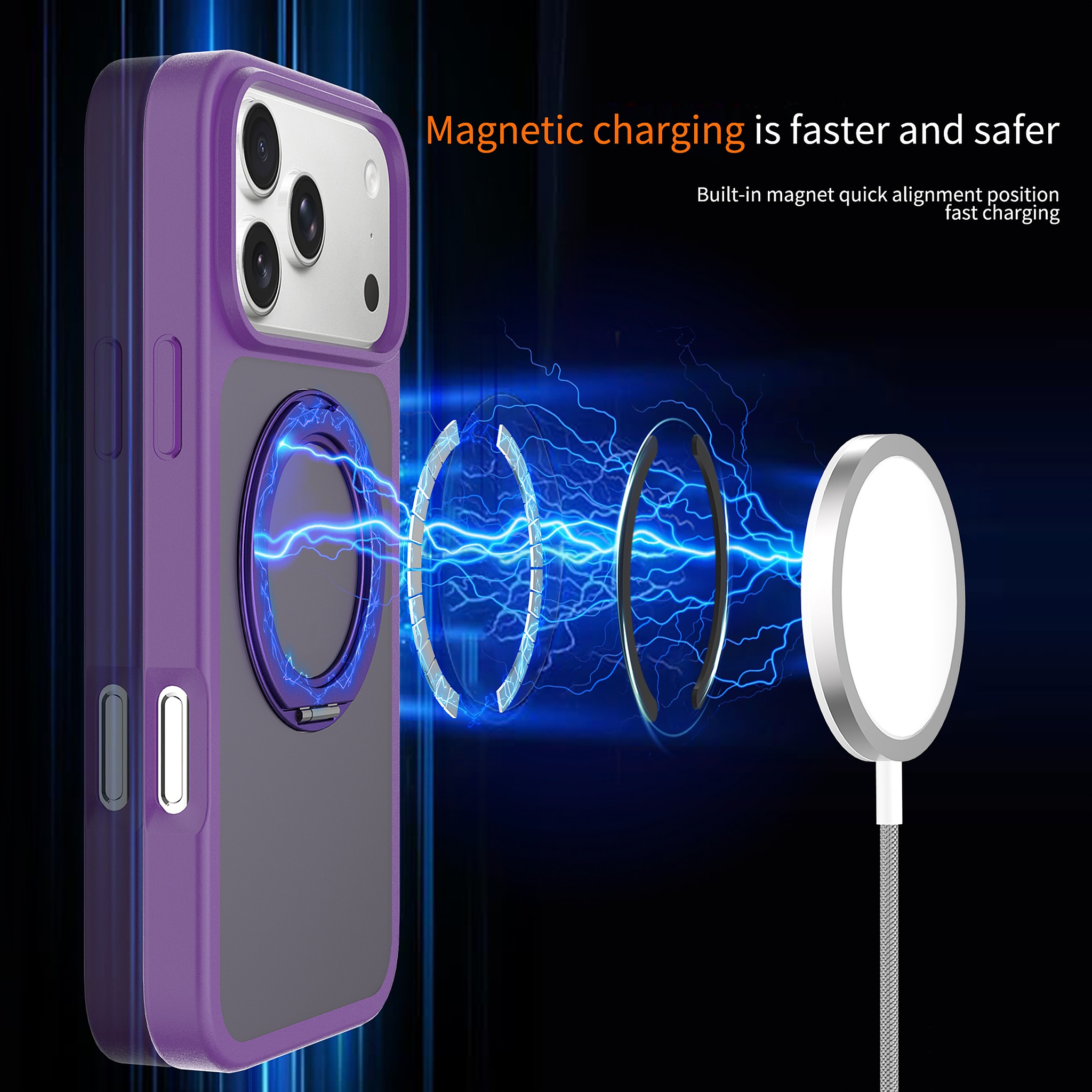 SendaFit Matte Skin-Feel 360° Stand Case for iPhone 17 Pro Max & 18 Pro Max detail 15