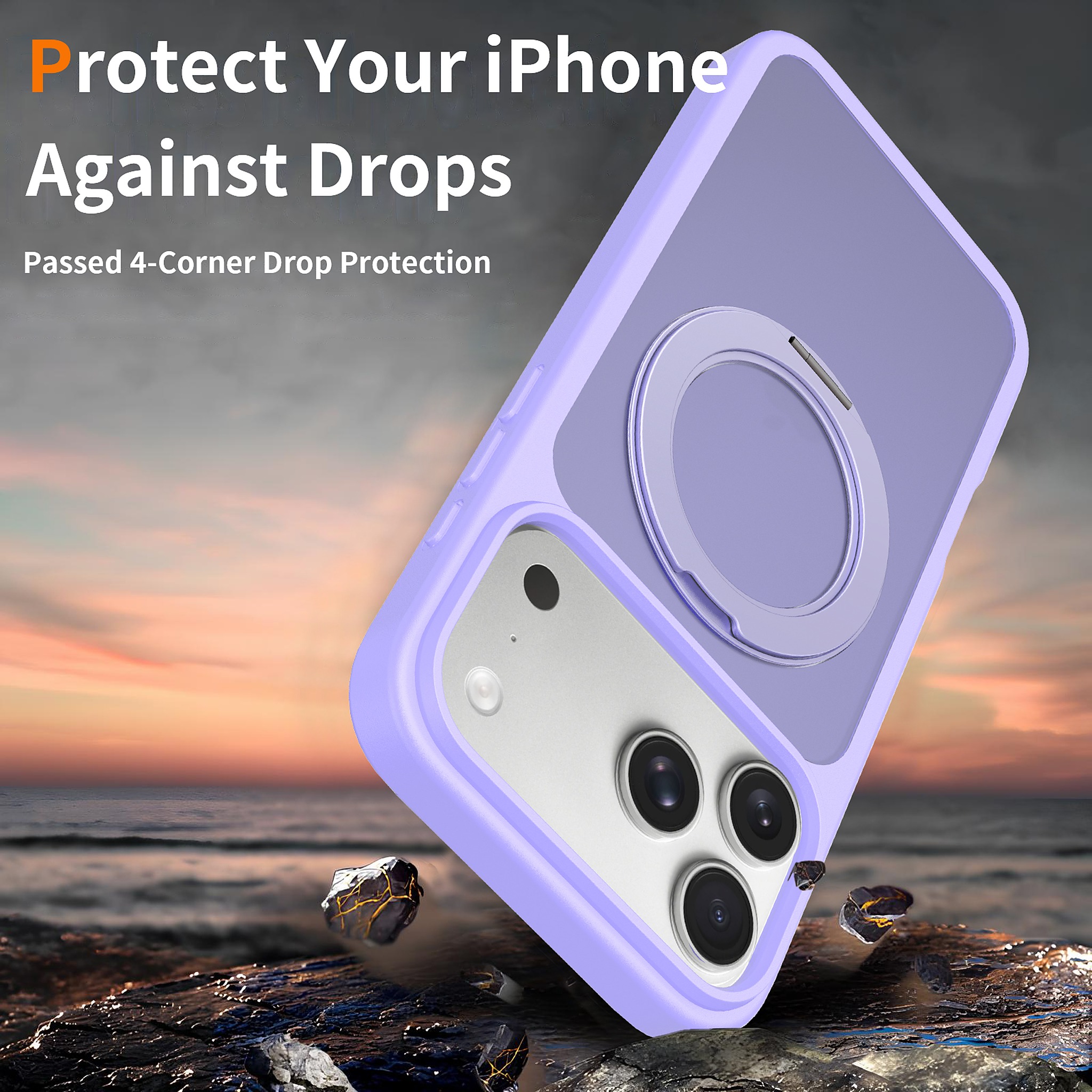 SendaFit Matte Skin-Feel 360° Stand Case for iPhone 17 Pro Max & 18 Pro Max detail 16