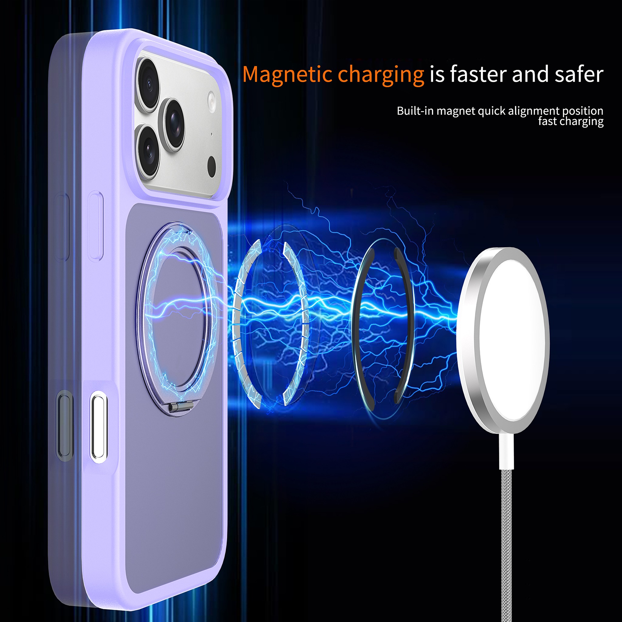 SendaFit Matte Skin-Feel 360° Stand Case for iPhone 17 Pro Max & 18 Pro Max detail 20