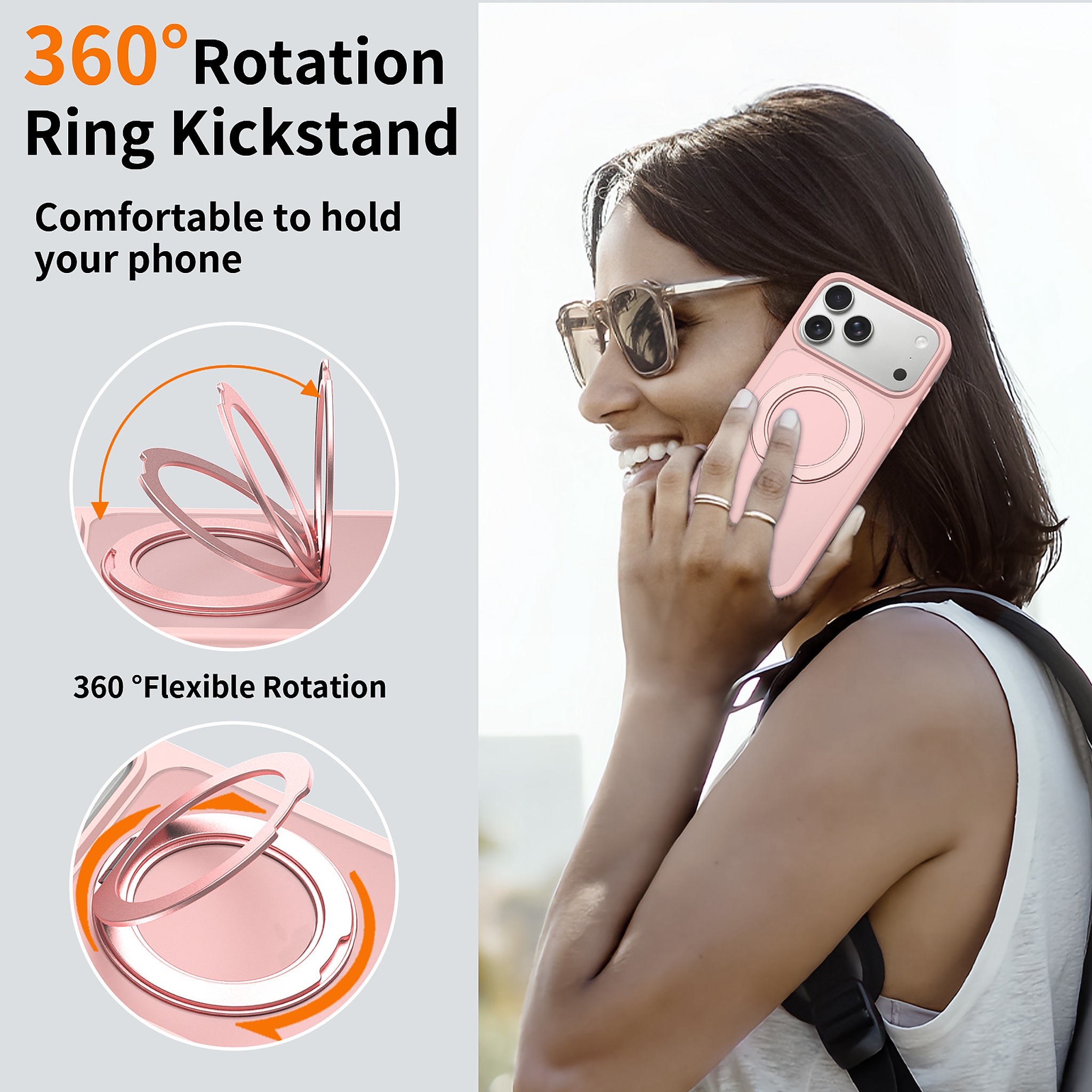 SendaFit Matte Skin-Feel 360° Stand Case for iPhone 17 Pro Max & 18 Pro Max detail 22