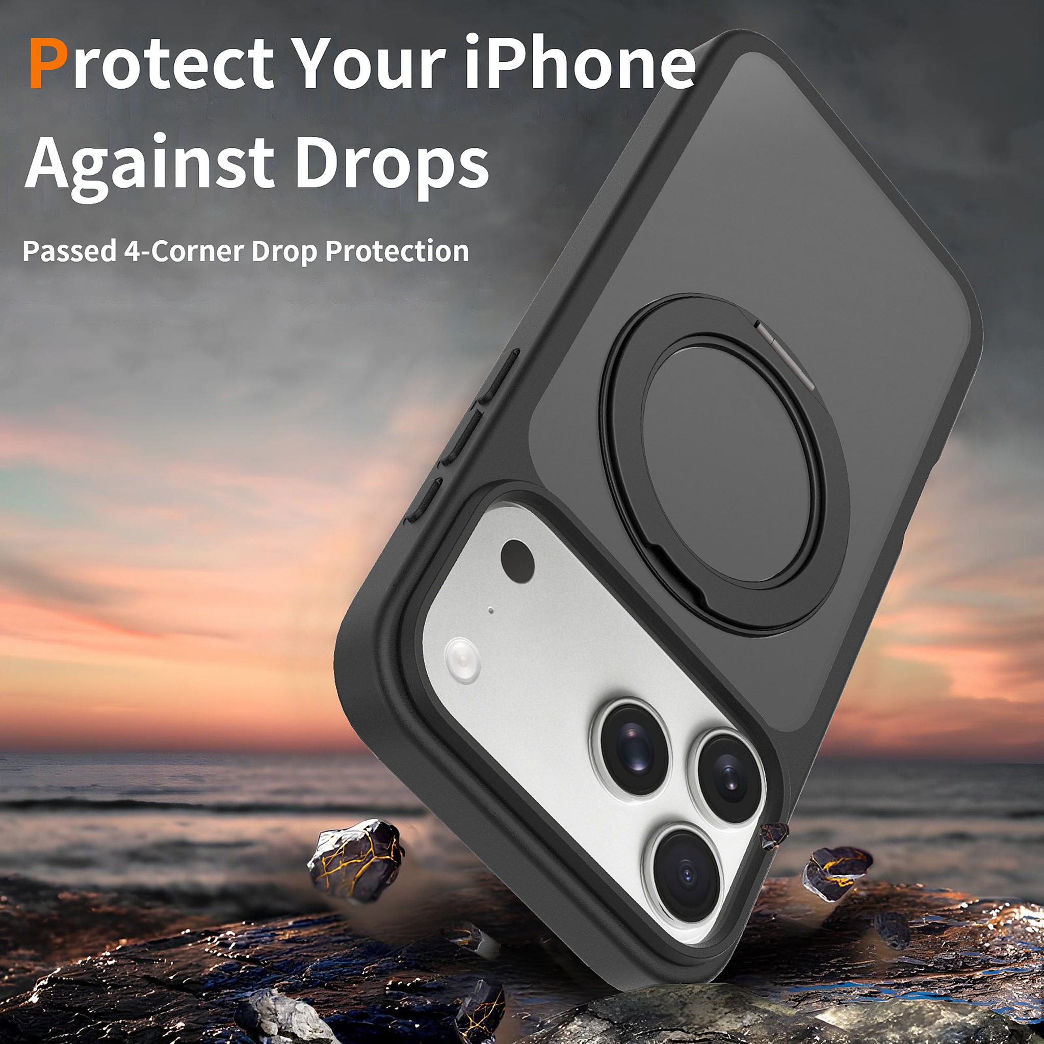 SendaFit Matte Skin-Feel 360° Stand Case for iPhone 17 Pro Max & 18 Pro Max detail 27